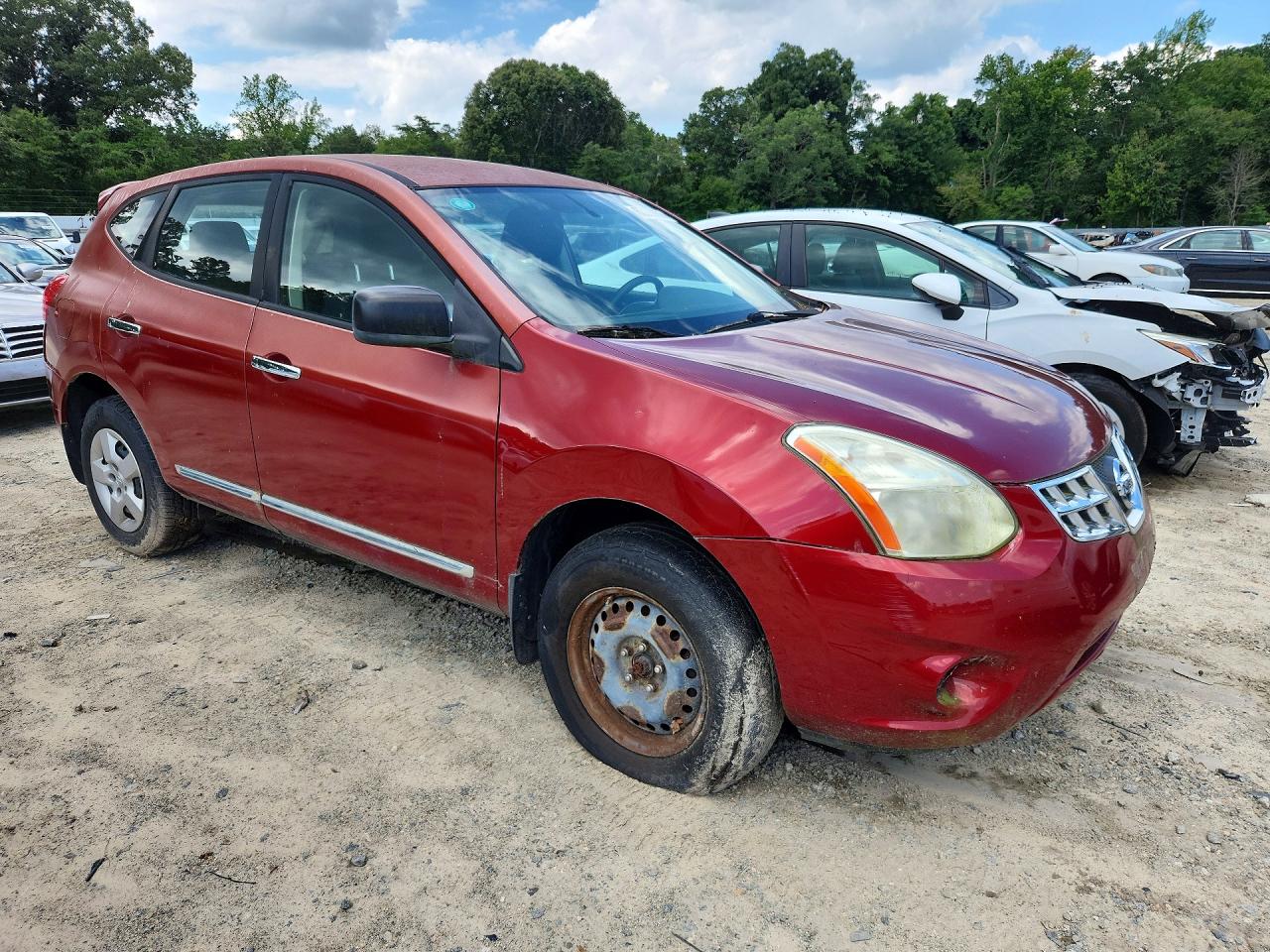 2011 Nissan Rogue S Red vin: JN8AS5MV5BW313888
