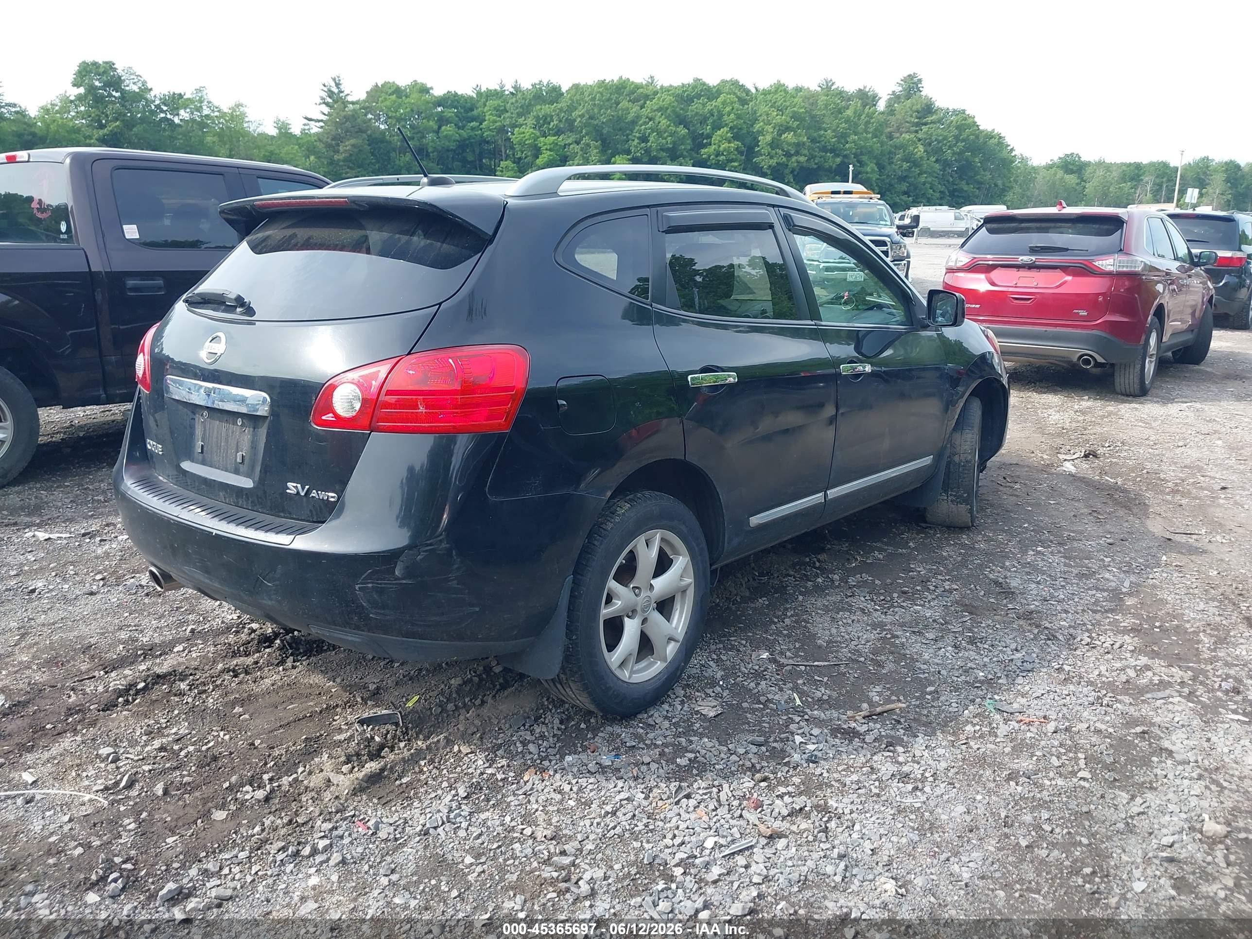 2011 Nissan Rogue Sv Black vin: JN8AS5MV5BW662100