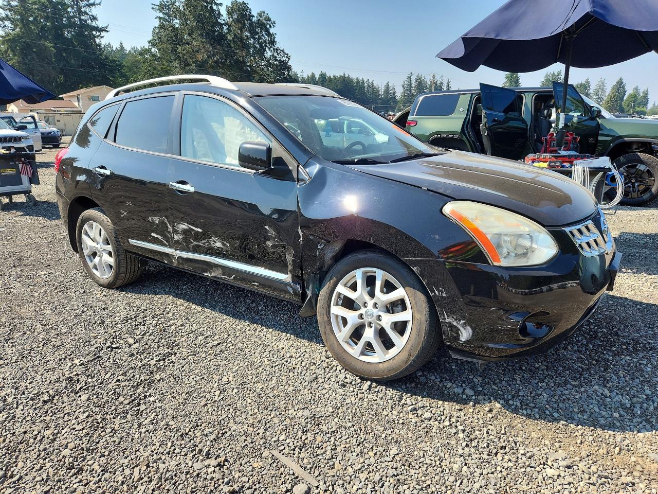 2011 Nissan Rogue S Черный vin: JN8AS5MV5BW687093
