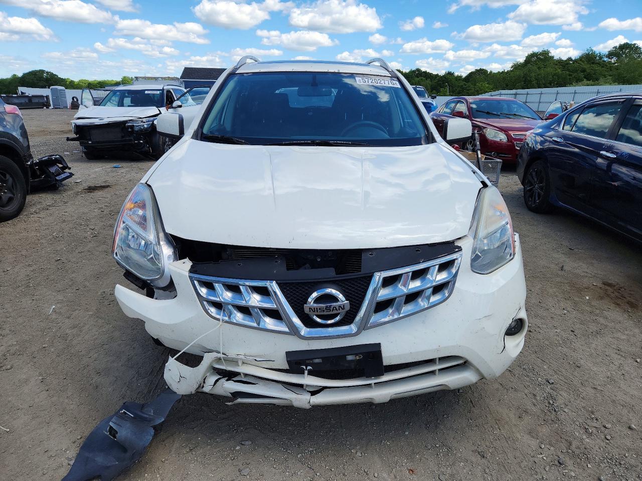 2012 Nissan Rogue S White vin: JN8AS5MV5CW369024