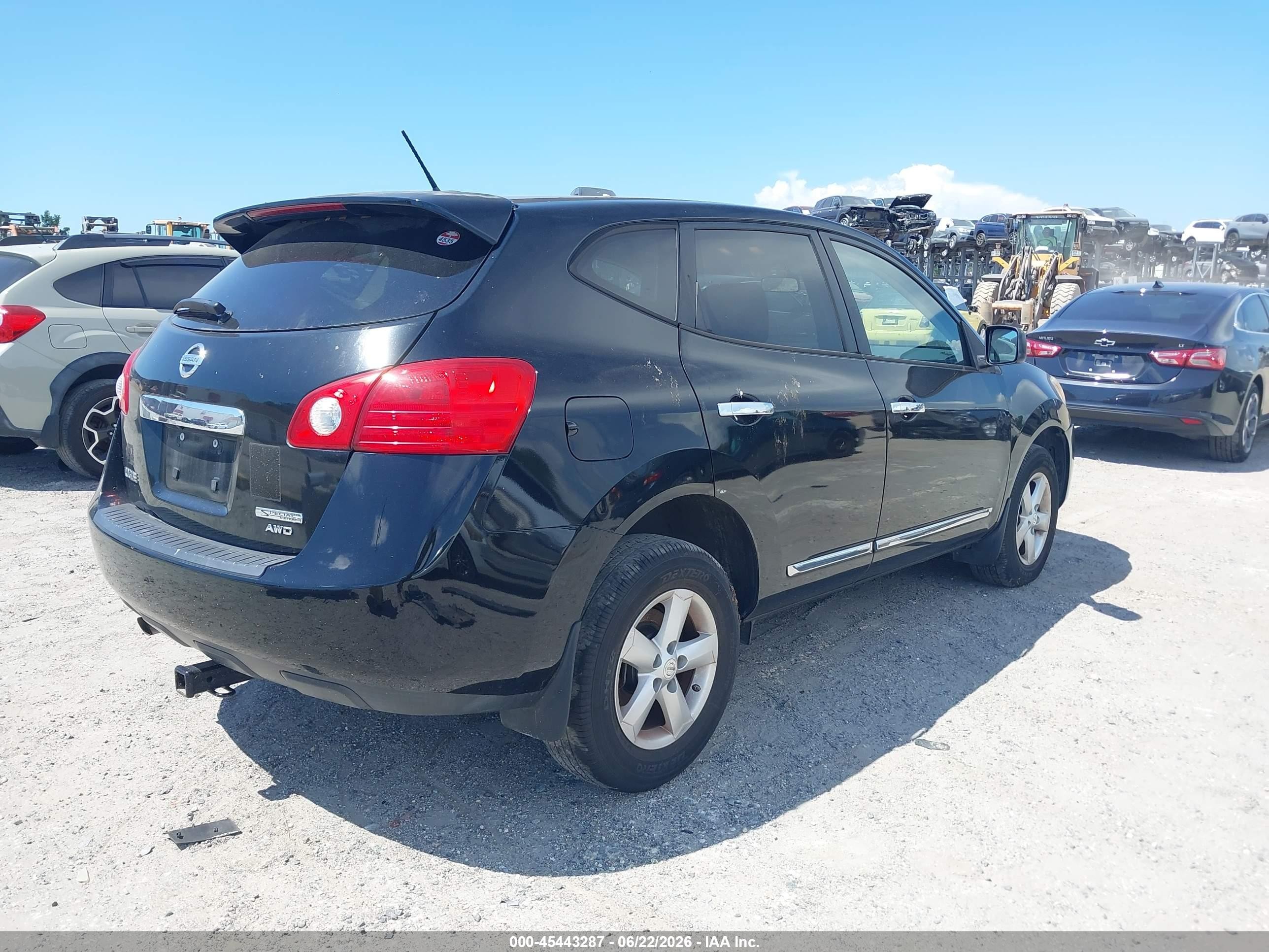 2012 Nissan Rogue S Black vin: JN8AS5MV5CW377303