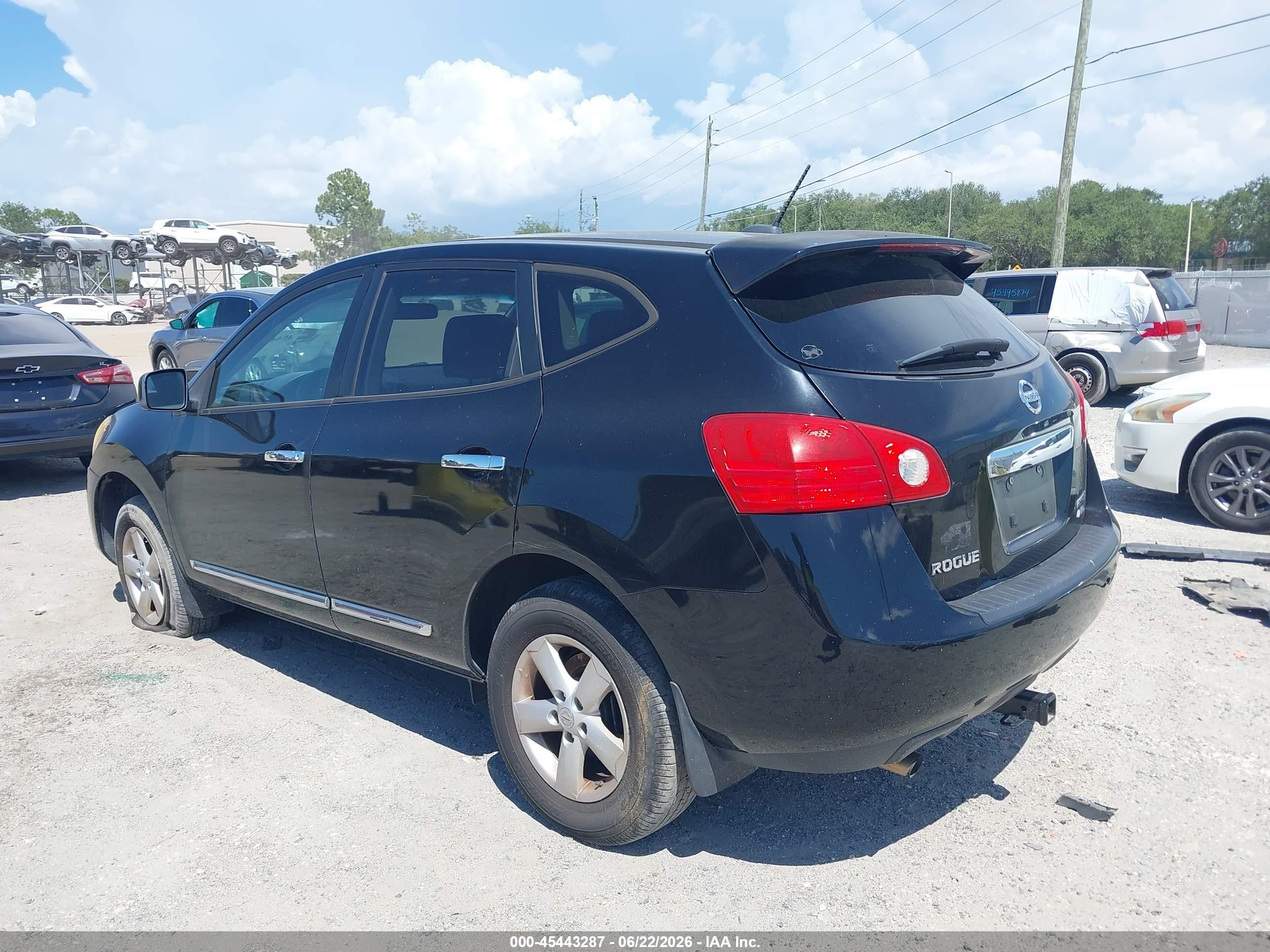 2012 Nissan Rogue S Black vin: JN8AS5MV5CW377303
