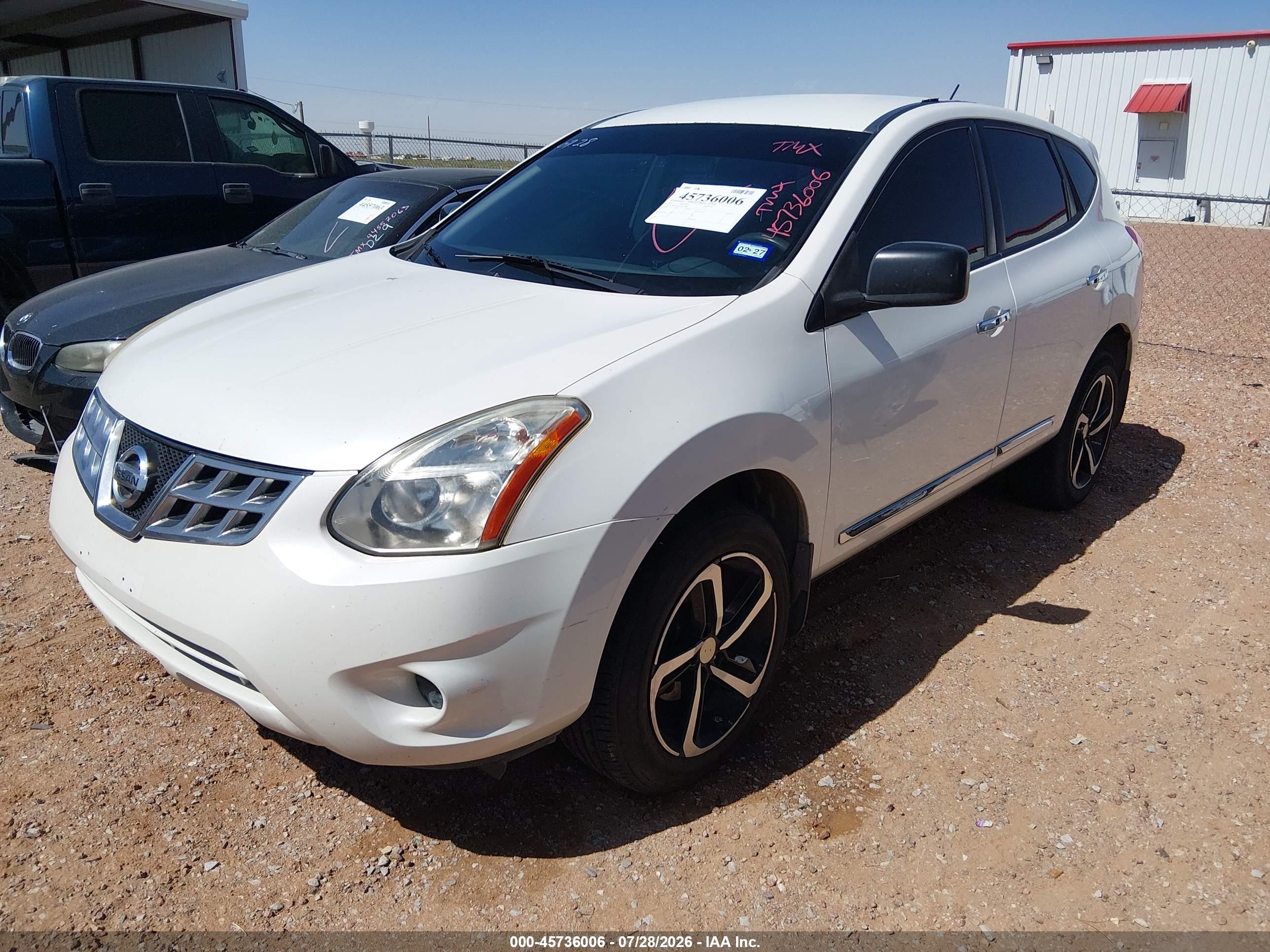 2012 Nissan Rogue S Белый vin: JN8AS5MV5CW379682