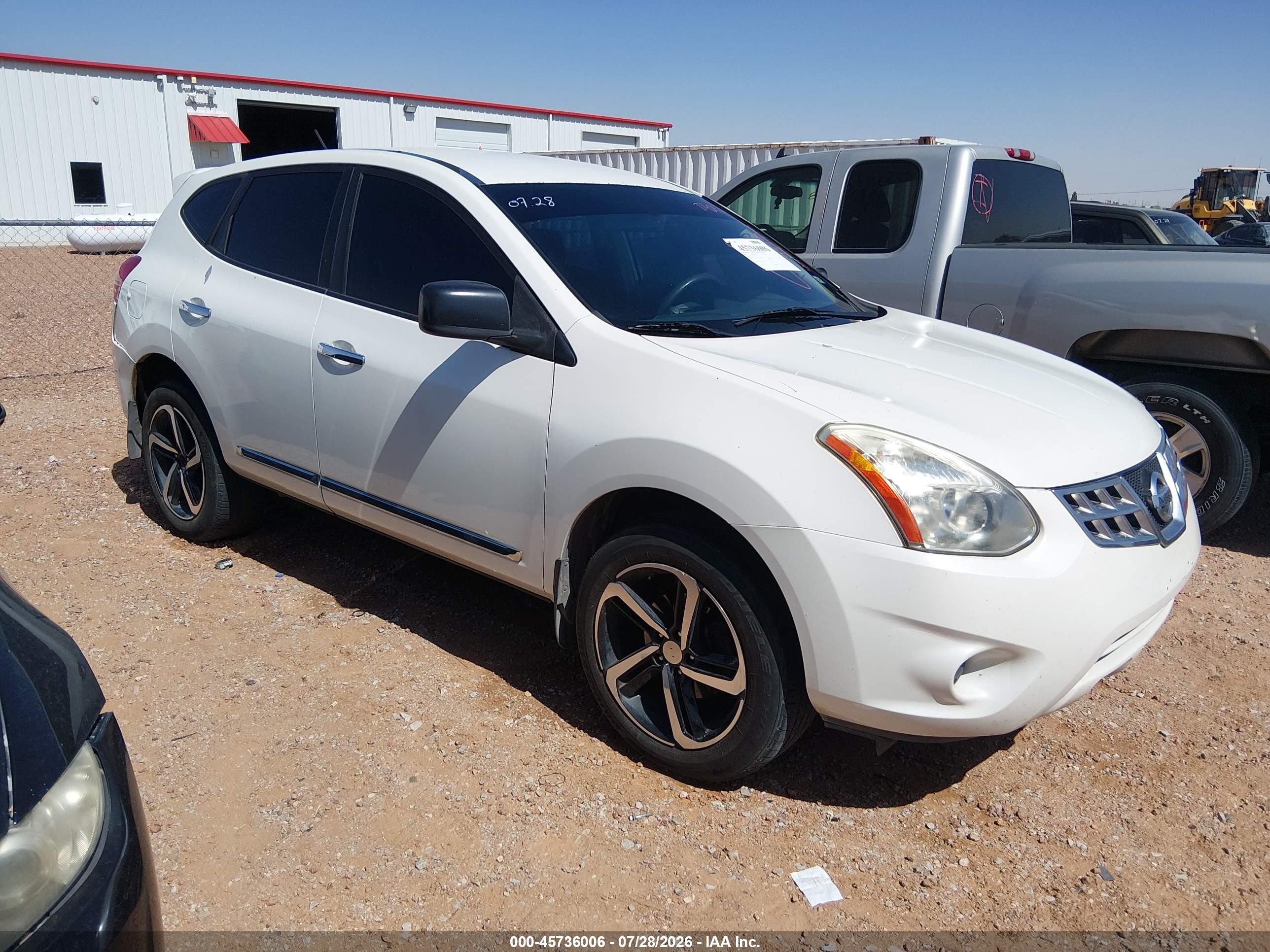 2012 Nissan Rogue S Белый vin: JN8AS5MV5CW379682