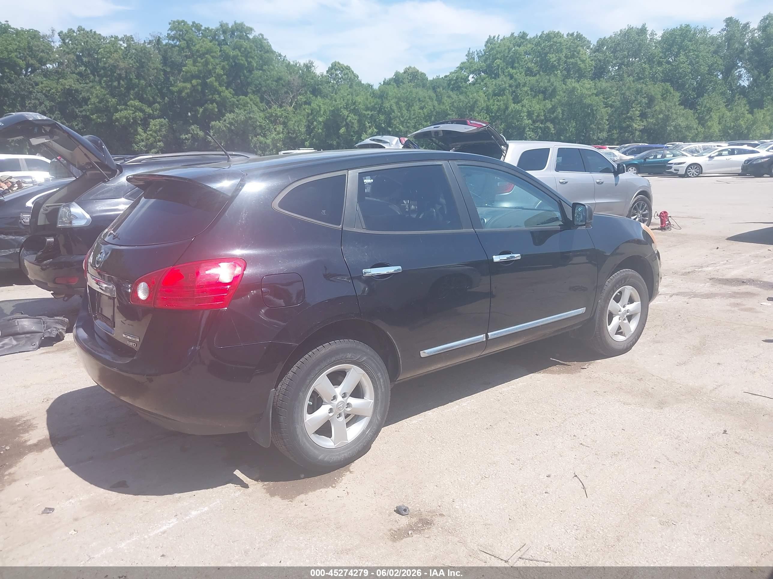 2012 Nissan Rogue S Black vin: JN8AS5MV5CW380699