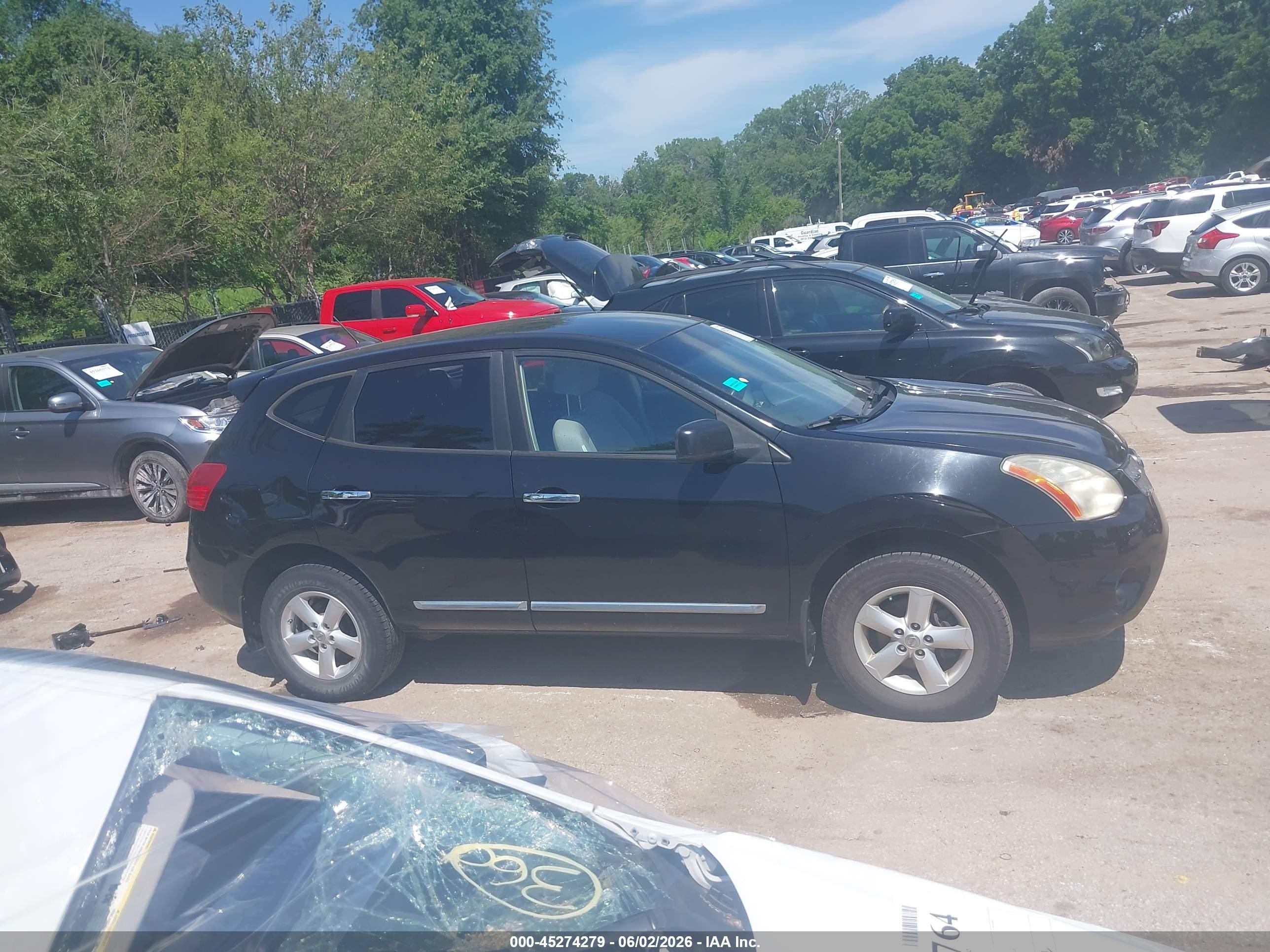 2012 Nissan Rogue S Black vin: JN8AS5MV5CW380699