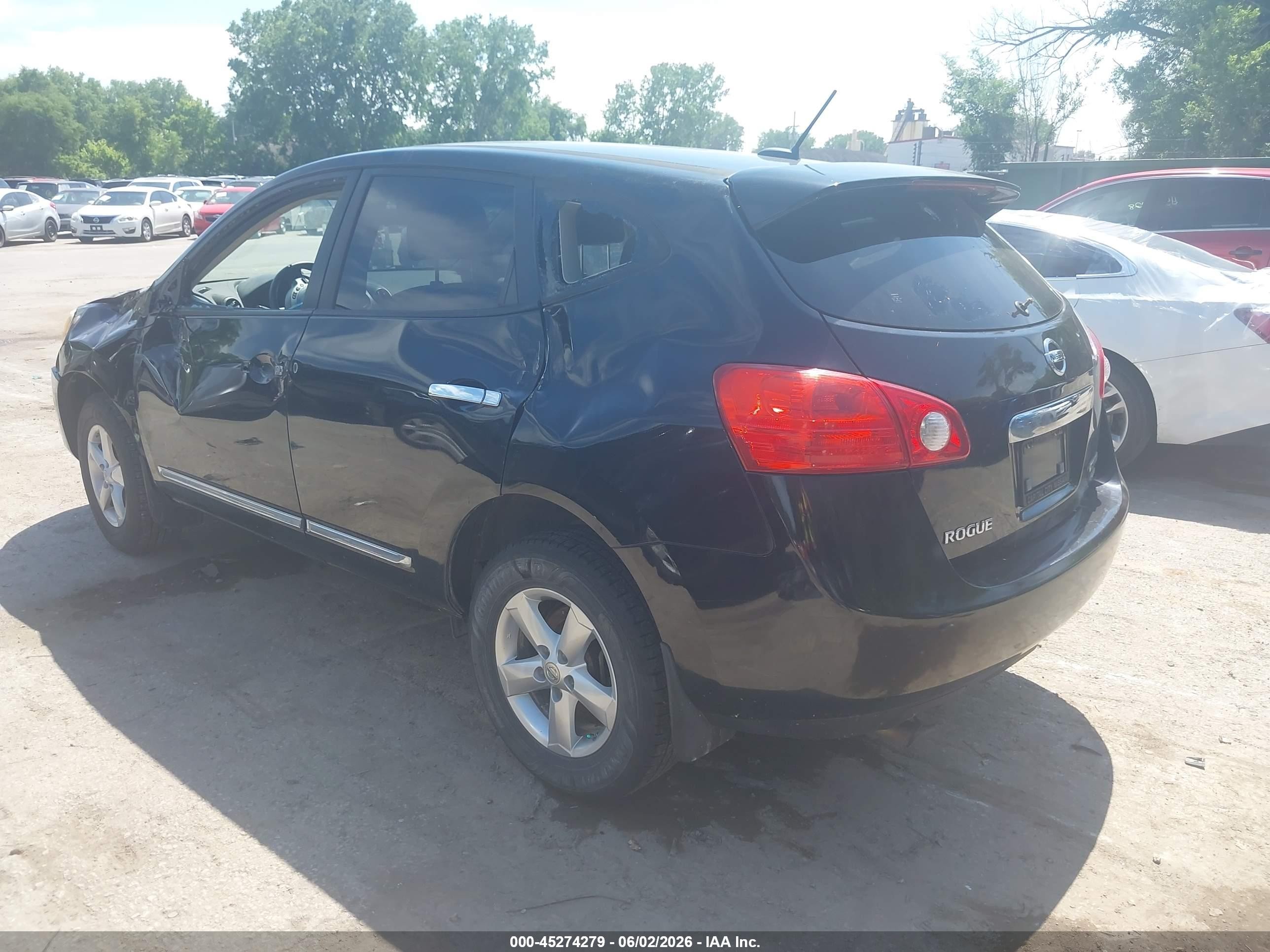 2012 Nissan Rogue S Black vin: JN8AS5MV5CW380699