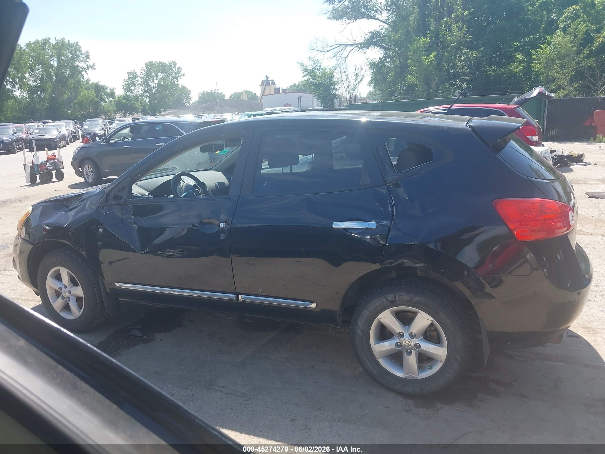 2012 Nissan Rogue S Black vin: JN8AS5MV5CW380699