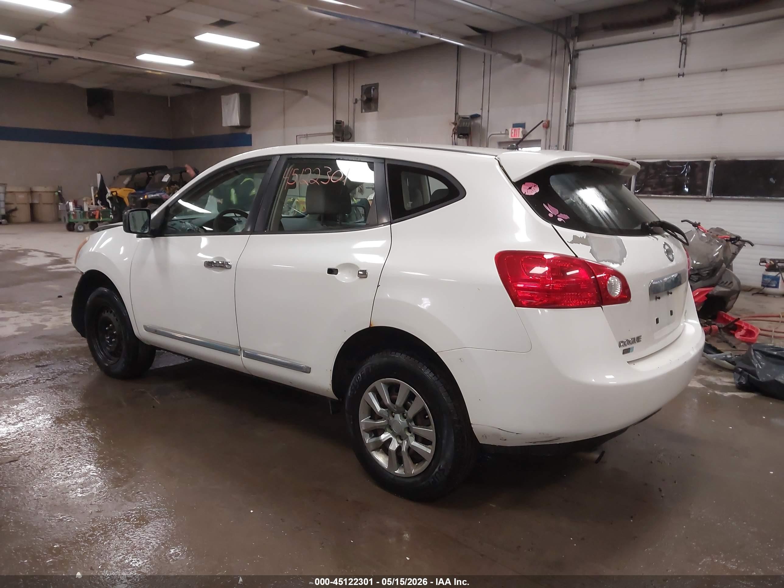 2012 Nissan Rogue S White vin: JN8AS5MV5CW384087