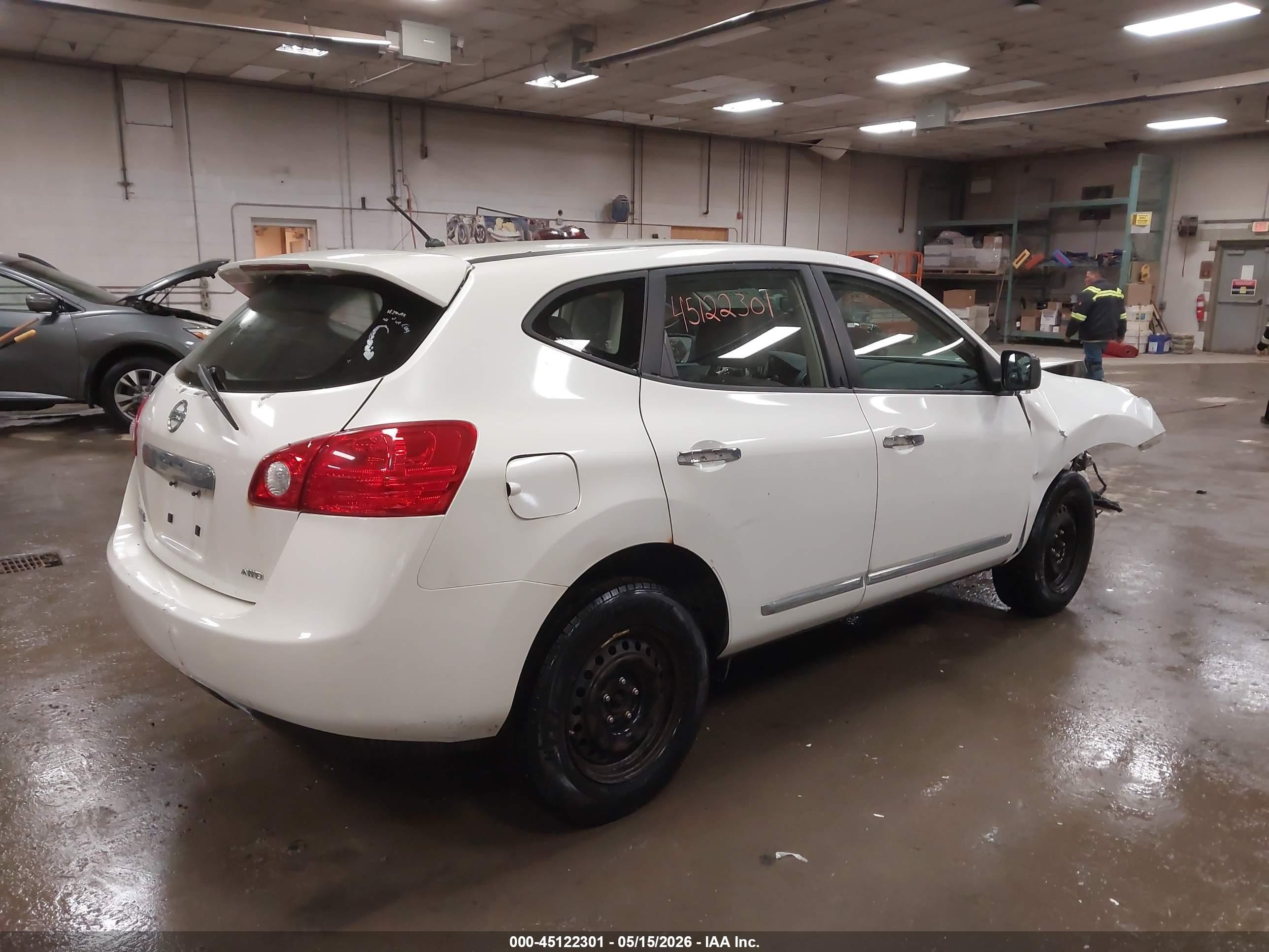 2012 Nissan Rogue S White vin: JN8AS5MV5CW384087