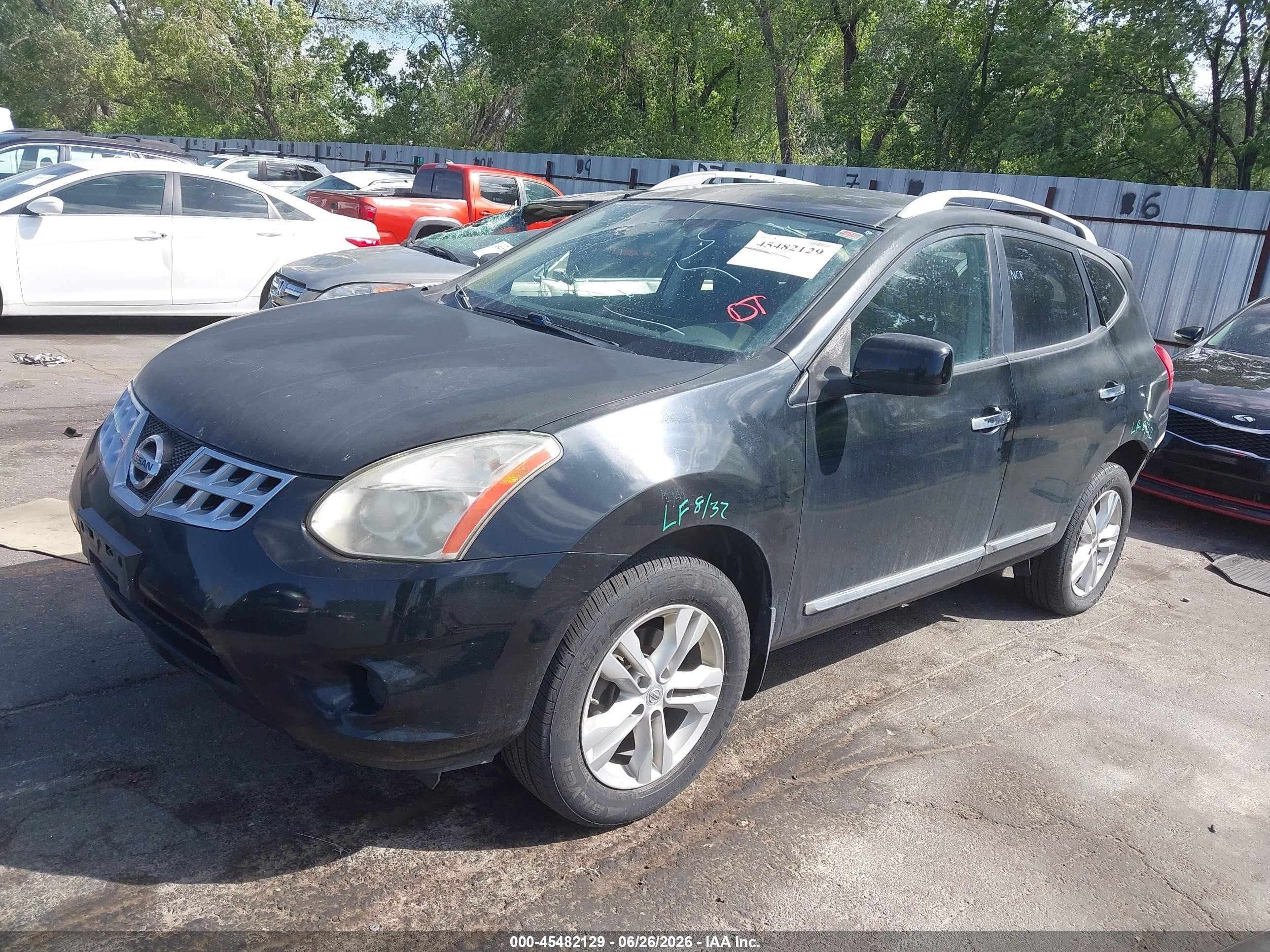 2012 Nissan Rogue Sv Black vin: JN8AS5MV5CW395669