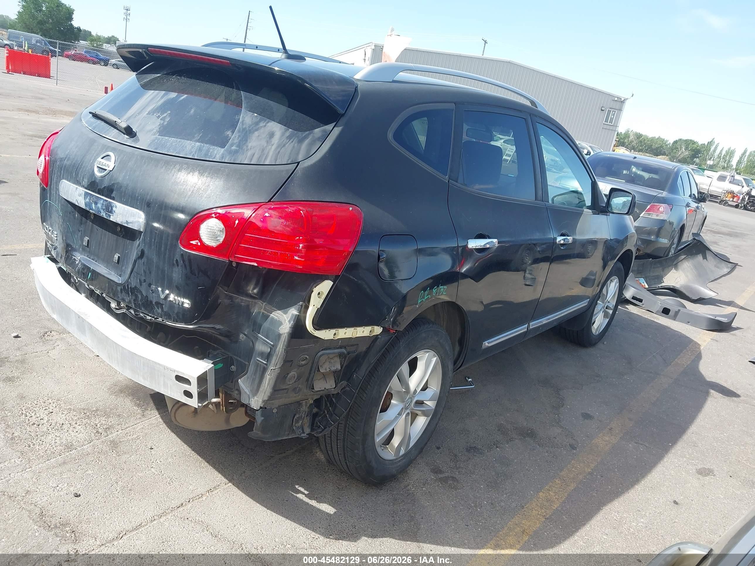 2012 Nissan Rogue Sv Black vin: JN8AS5MV5CW395669
