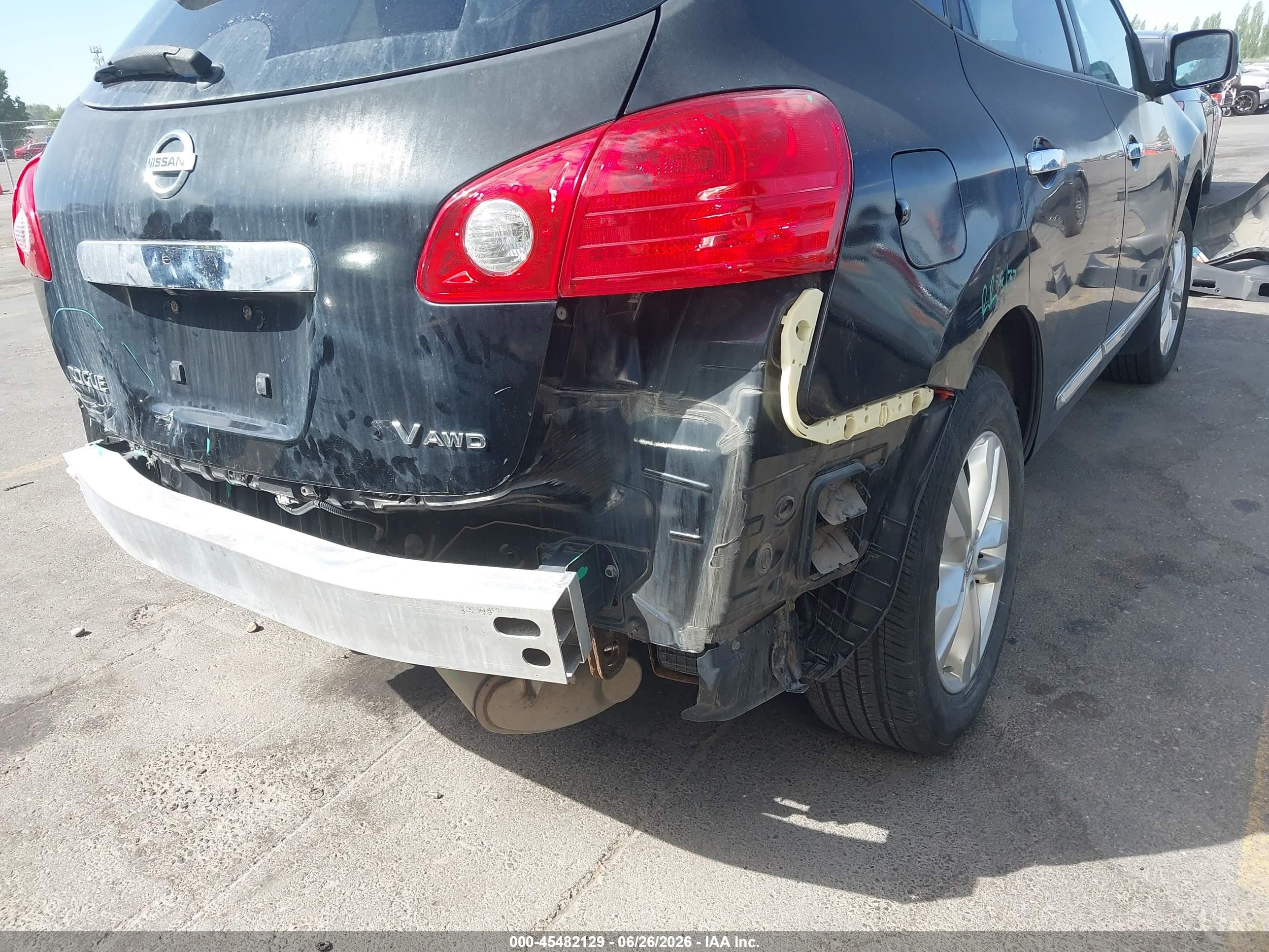 2012 Nissan Rogue Sv Black vin: JN8AS5MV5CW395669