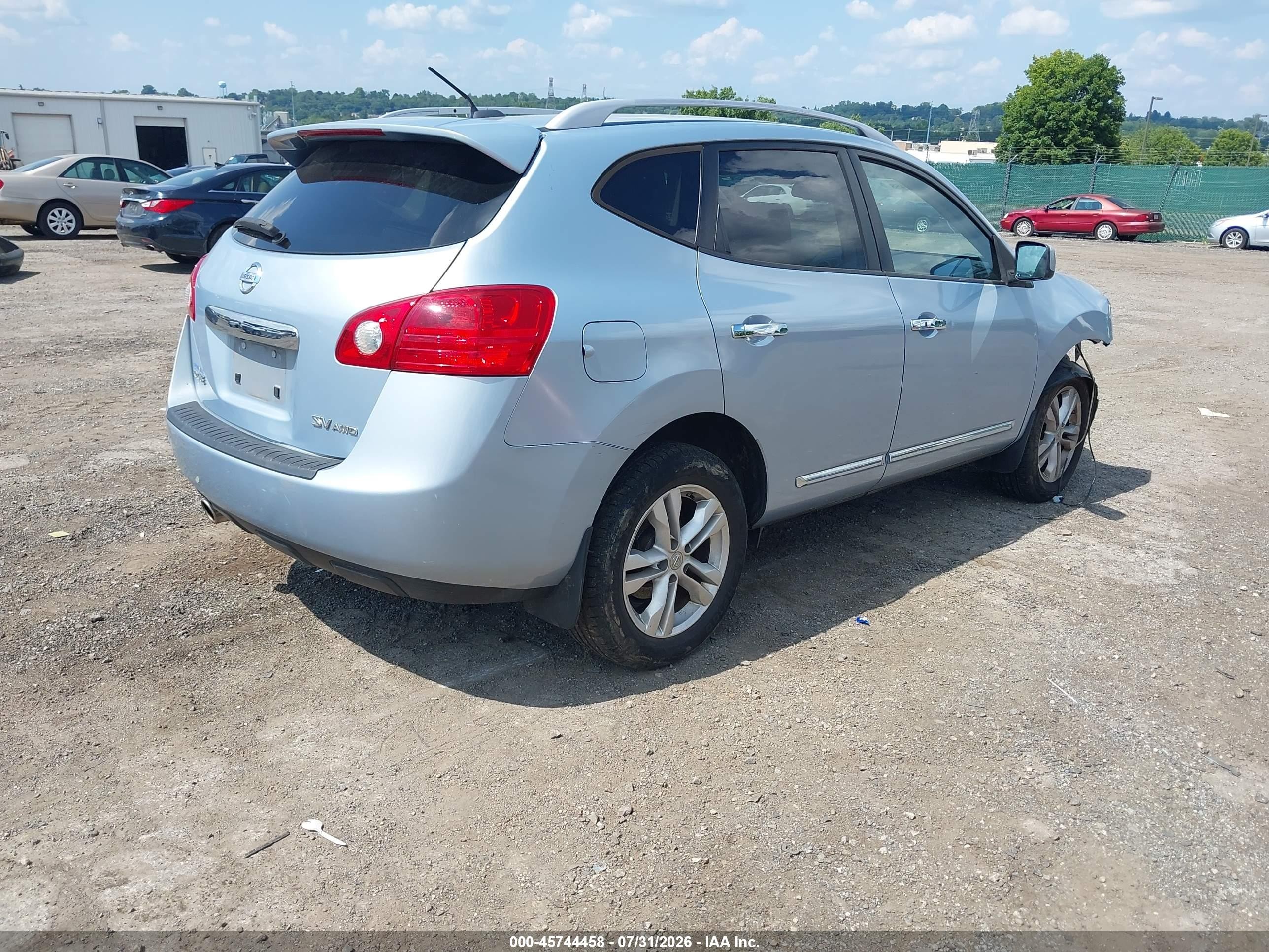 2012 Nissan Rogue Sv Silver vin: JN8AS5MV5CW417847