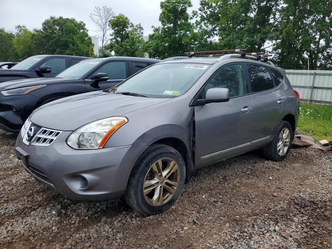 2012 Nissan Rogue S Silver vin: JN8AS5MV5CW712429