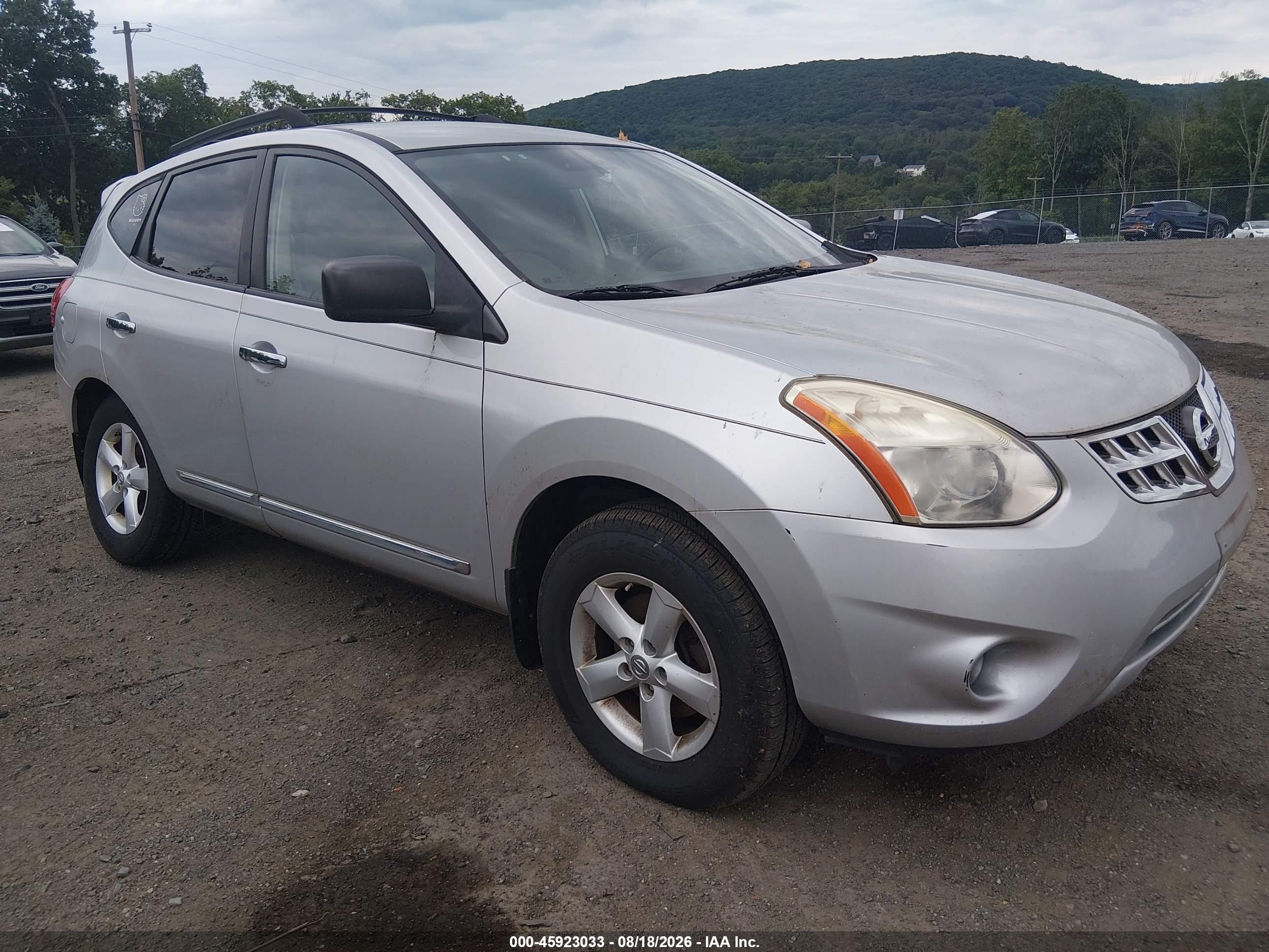 2012 Nissan Rogue S Silver vin: JN8AS5MV5CW715542