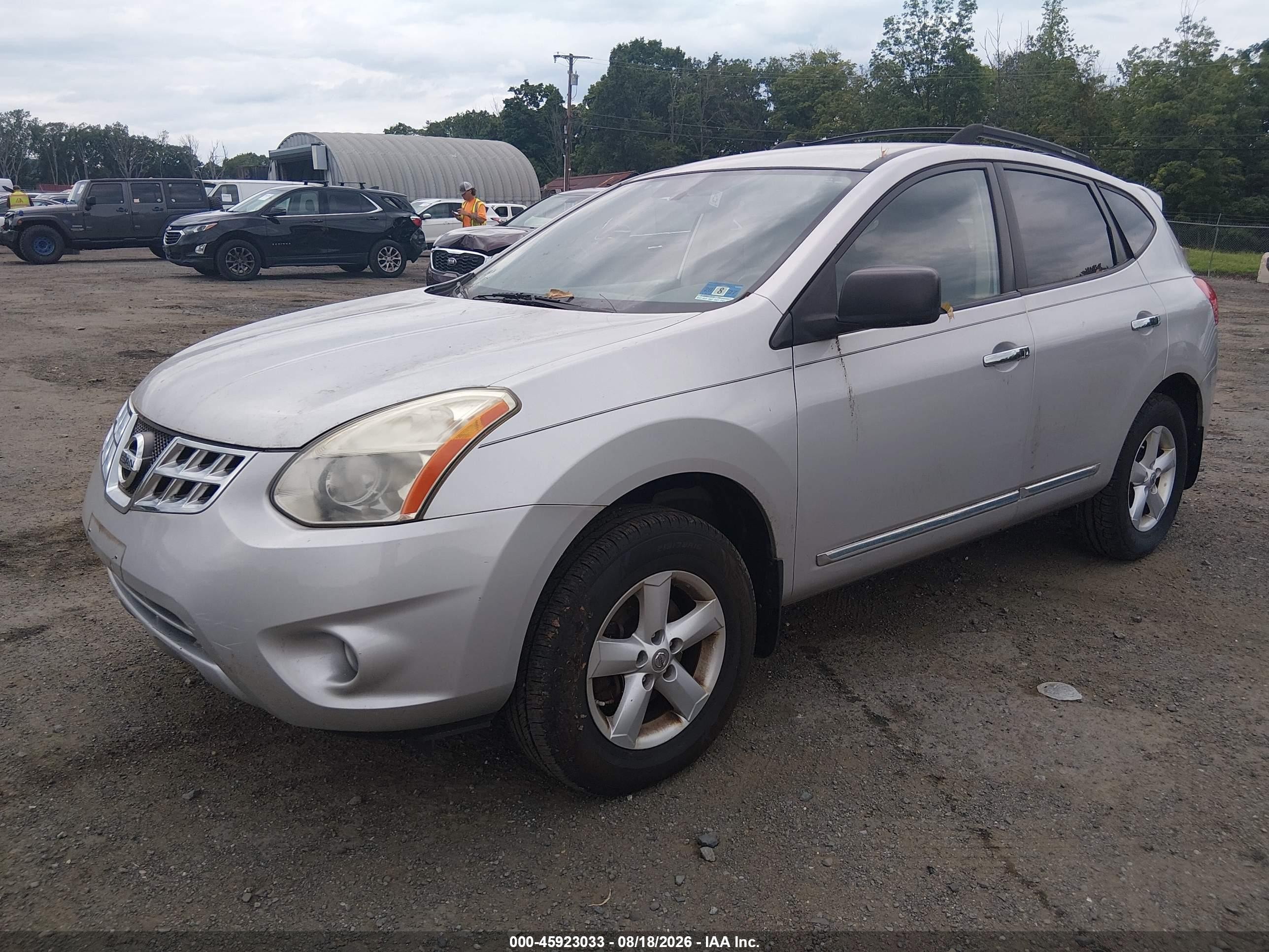 2012 Nissan Rogue S Silver vin: JN8AS5MV5CW715542