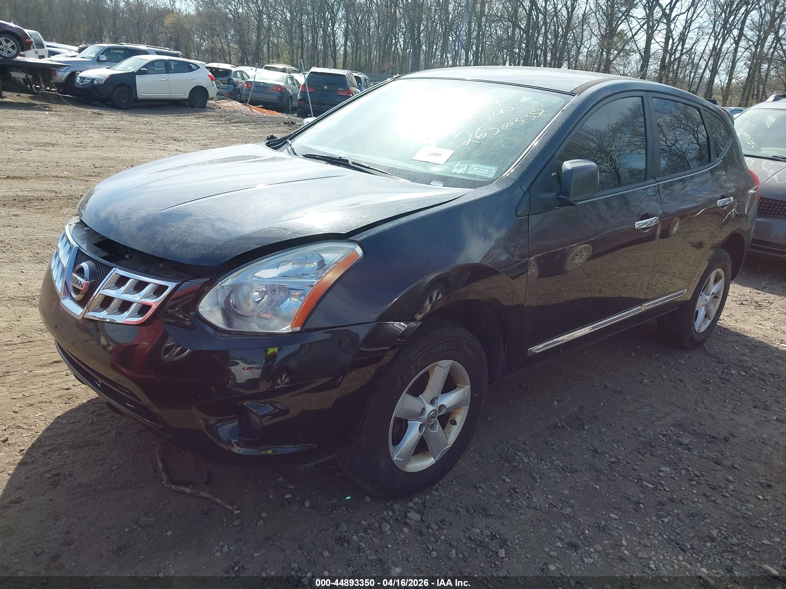 2012 Nissan Rogue S Black vin: JN8AS5MV5CW716867