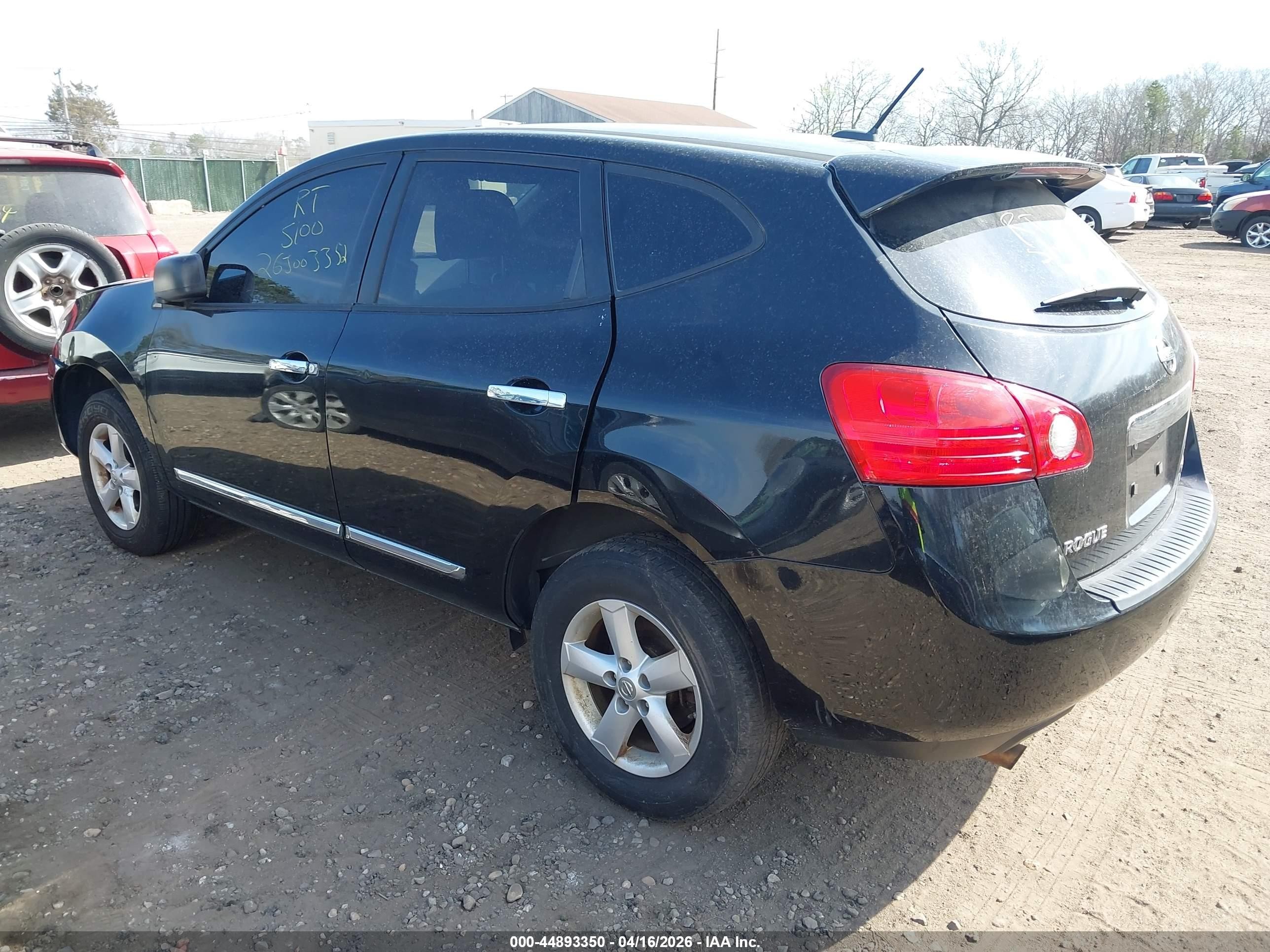 2012 Nissan Rogue S Black vin: JN8AS5MV5CW716867