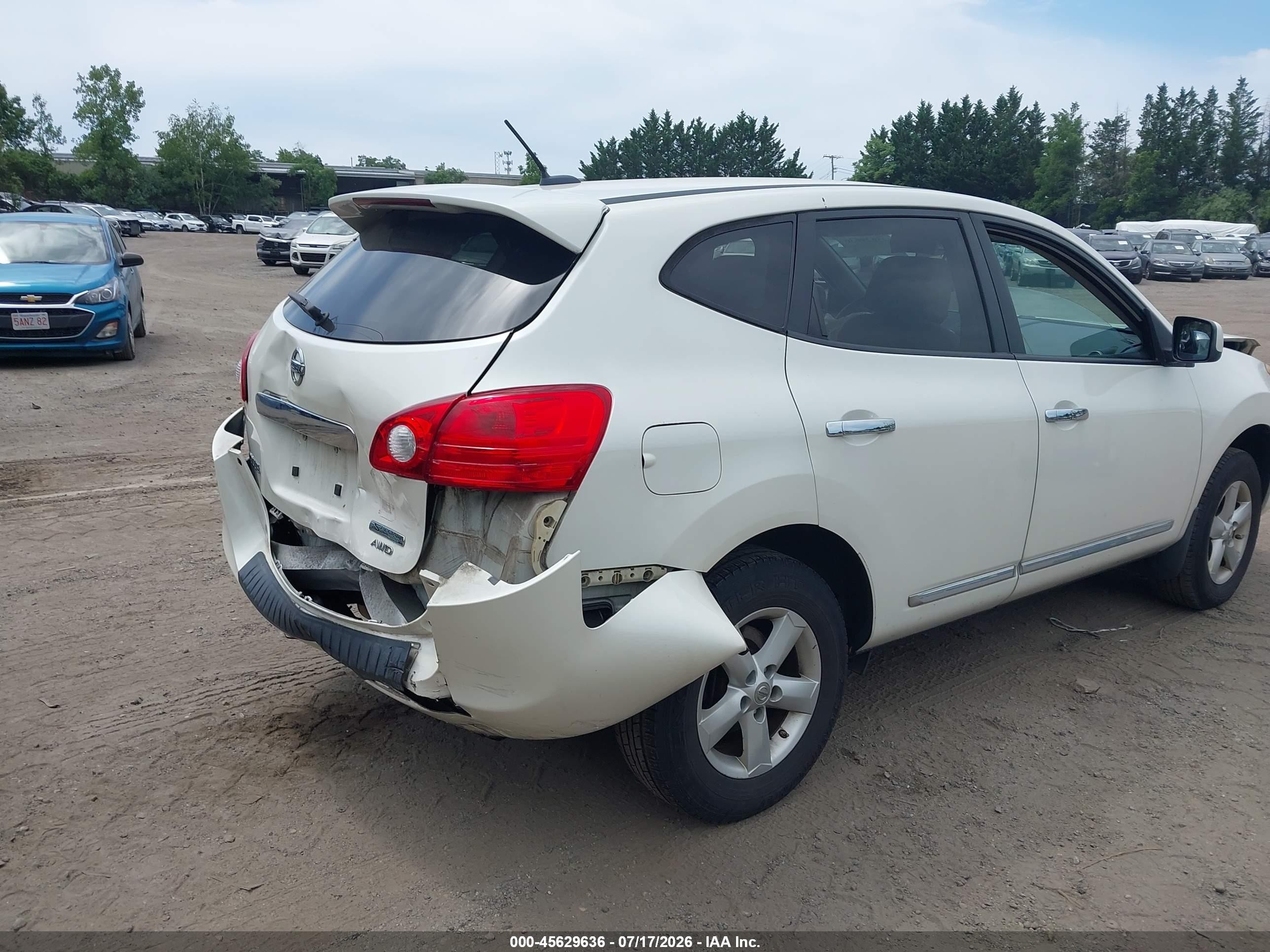 2013 Nissan Rogue S White vin: JN8AS5MV5DW101141