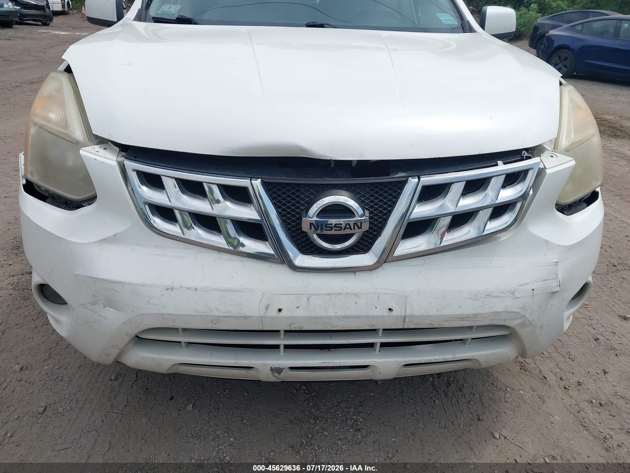 2013 Nissan Rogue S White vin: JN8AS5MV5DW101141