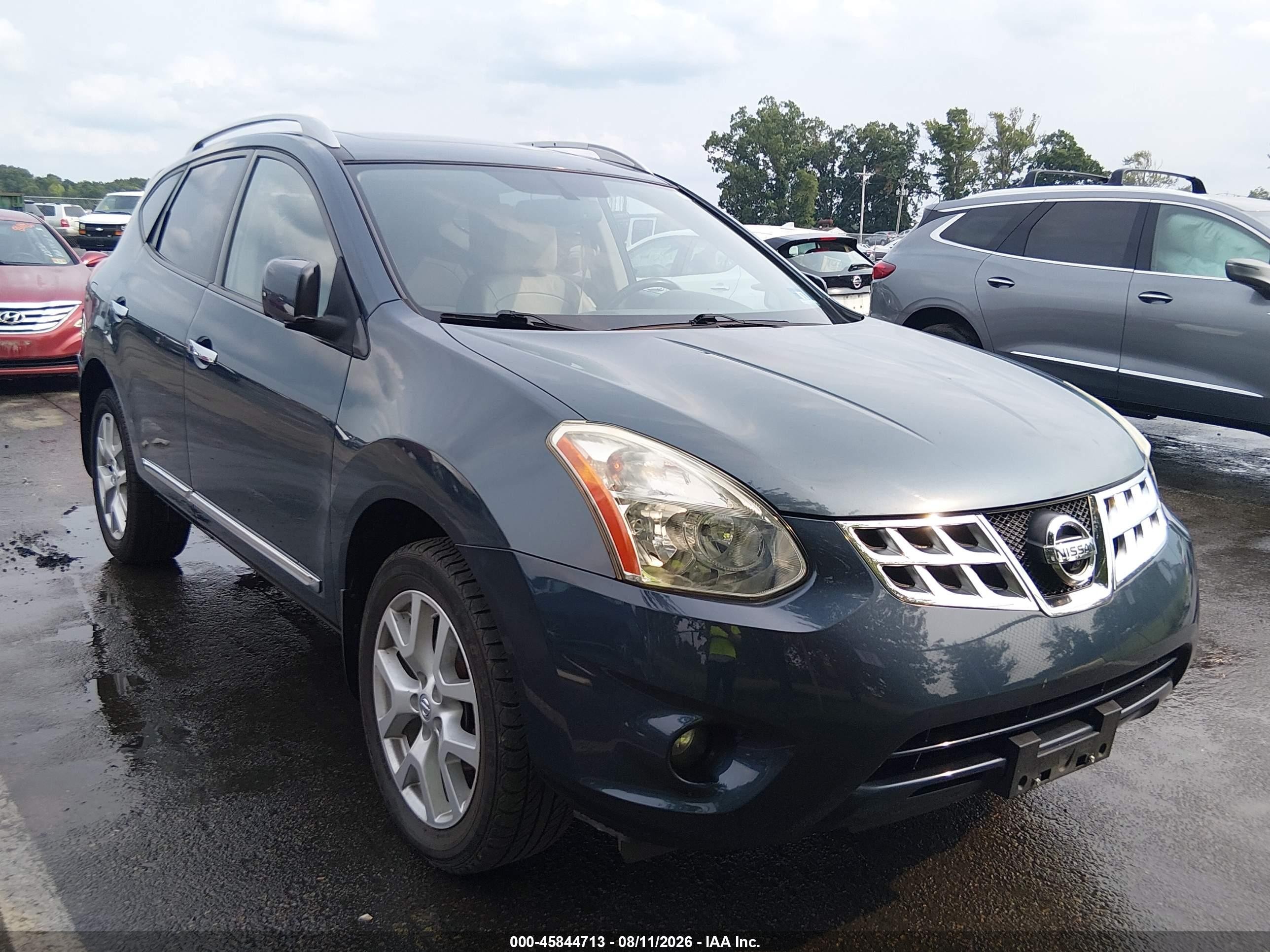 2013 Nissan Rogue Sv W/sl Pkg Blue vin: JN8AS5MV5DW104749