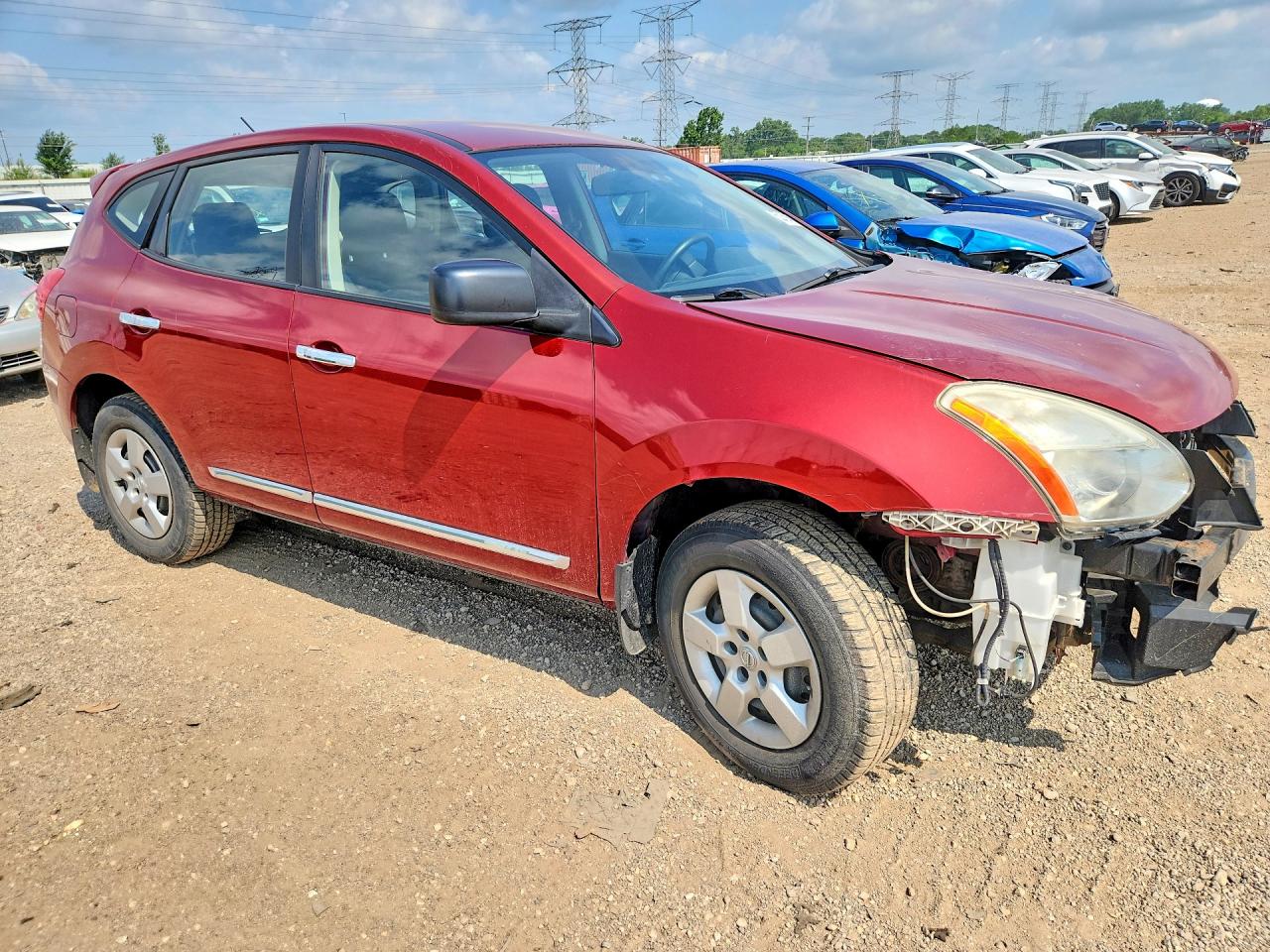 2013 Nissan Rogue S Red vin: JN8AS5MV5DW111538