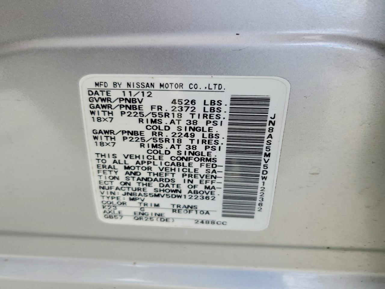 2013 Nissan Rogue S Silver vin: JN8AS5MV5DW122362