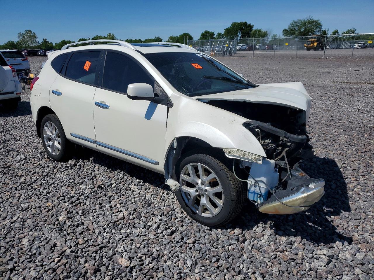 2013 Nissan Rogue S White vin: JN8AS5MV5DW139808