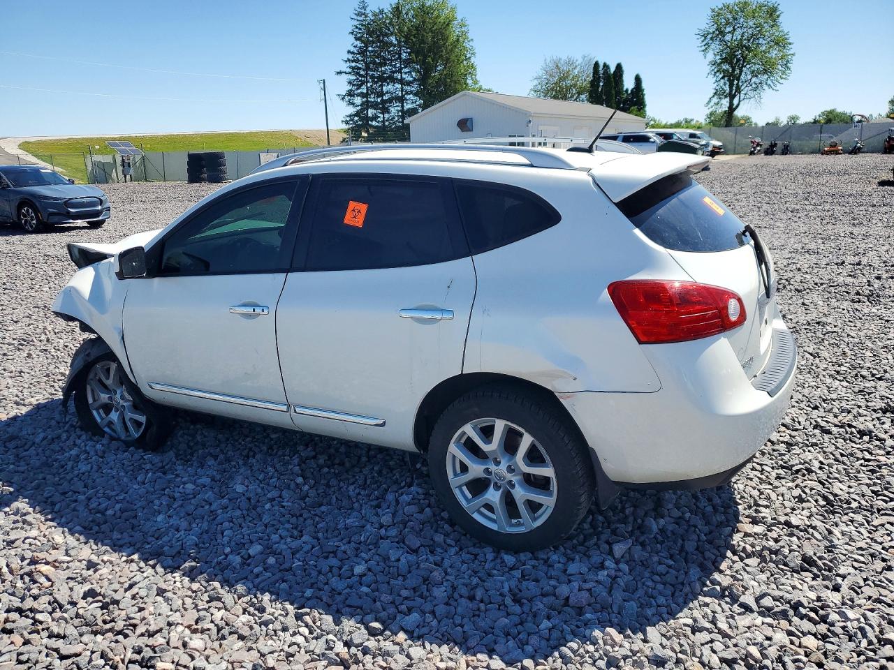 2013 Nissan Rogue S White vin: JN8AS5MV5DW139808