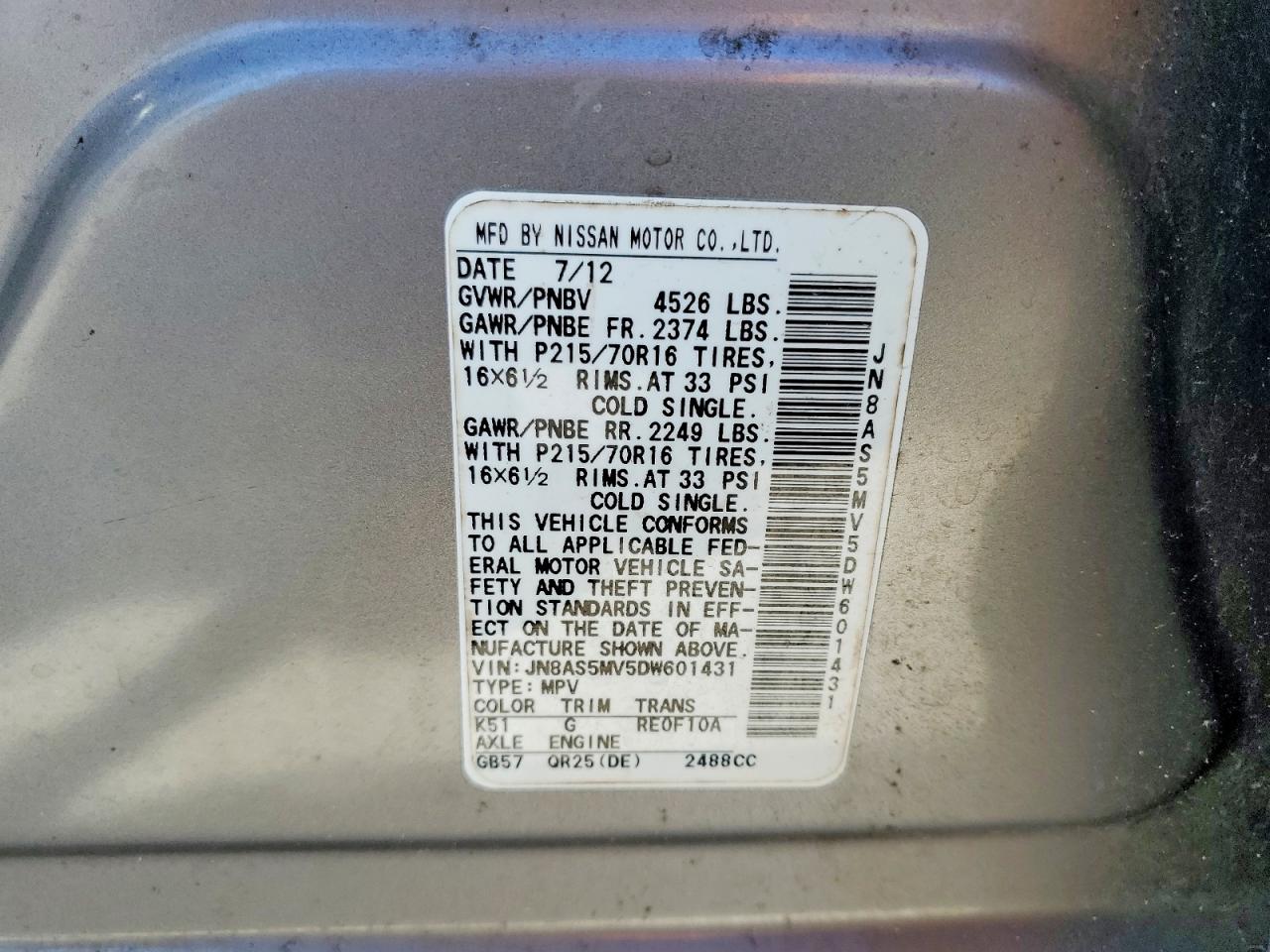 2013 Nissan Rogue S Silver vin: JN8AS5MV5DW601431