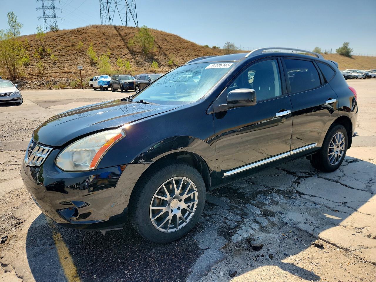 2013 Nissan Rogue S Черный vin: JN8AS5MV5DW606175