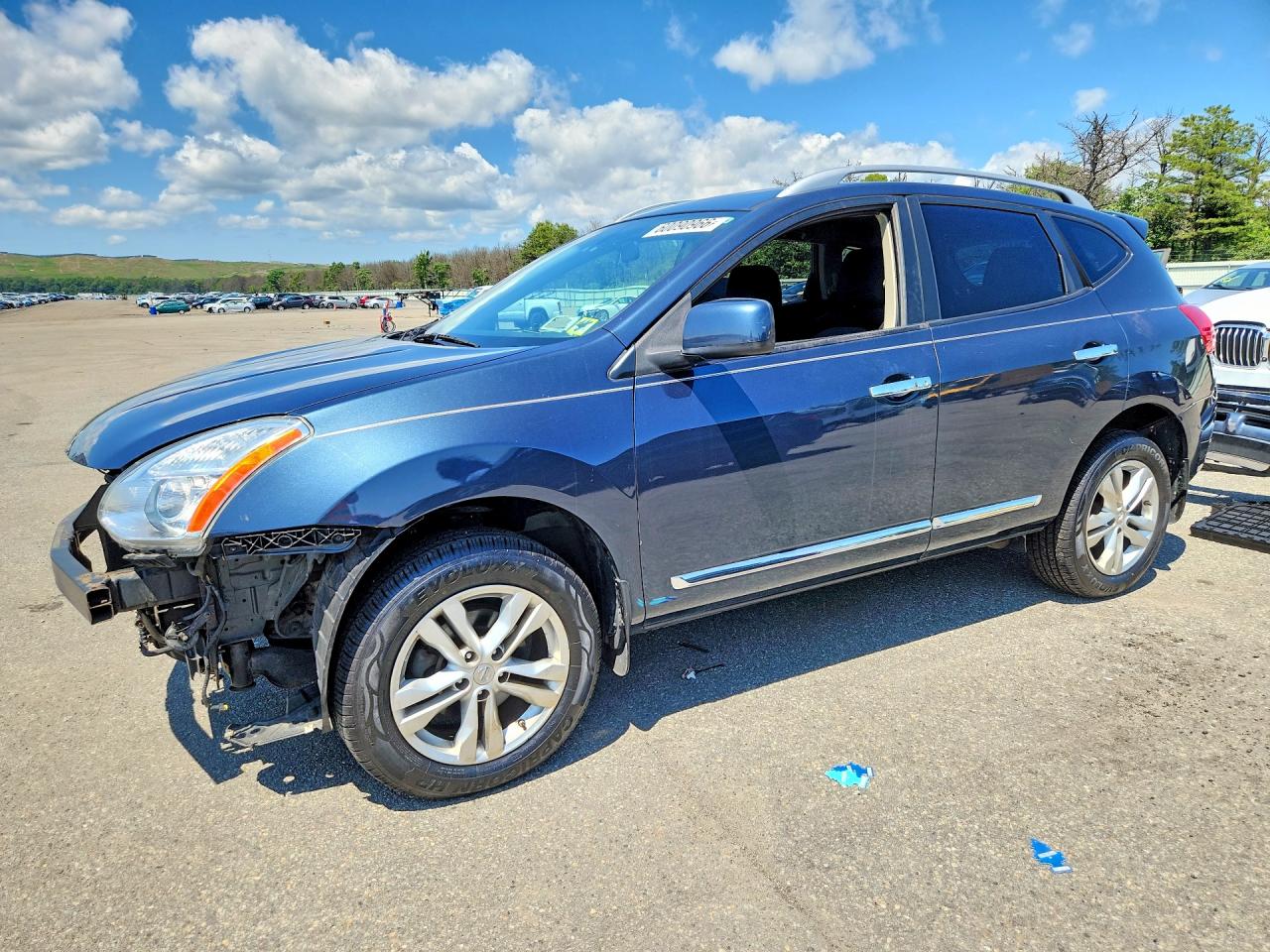 2013 Nissan Rogue S Синий vin: JN8AS5MV5DW616107