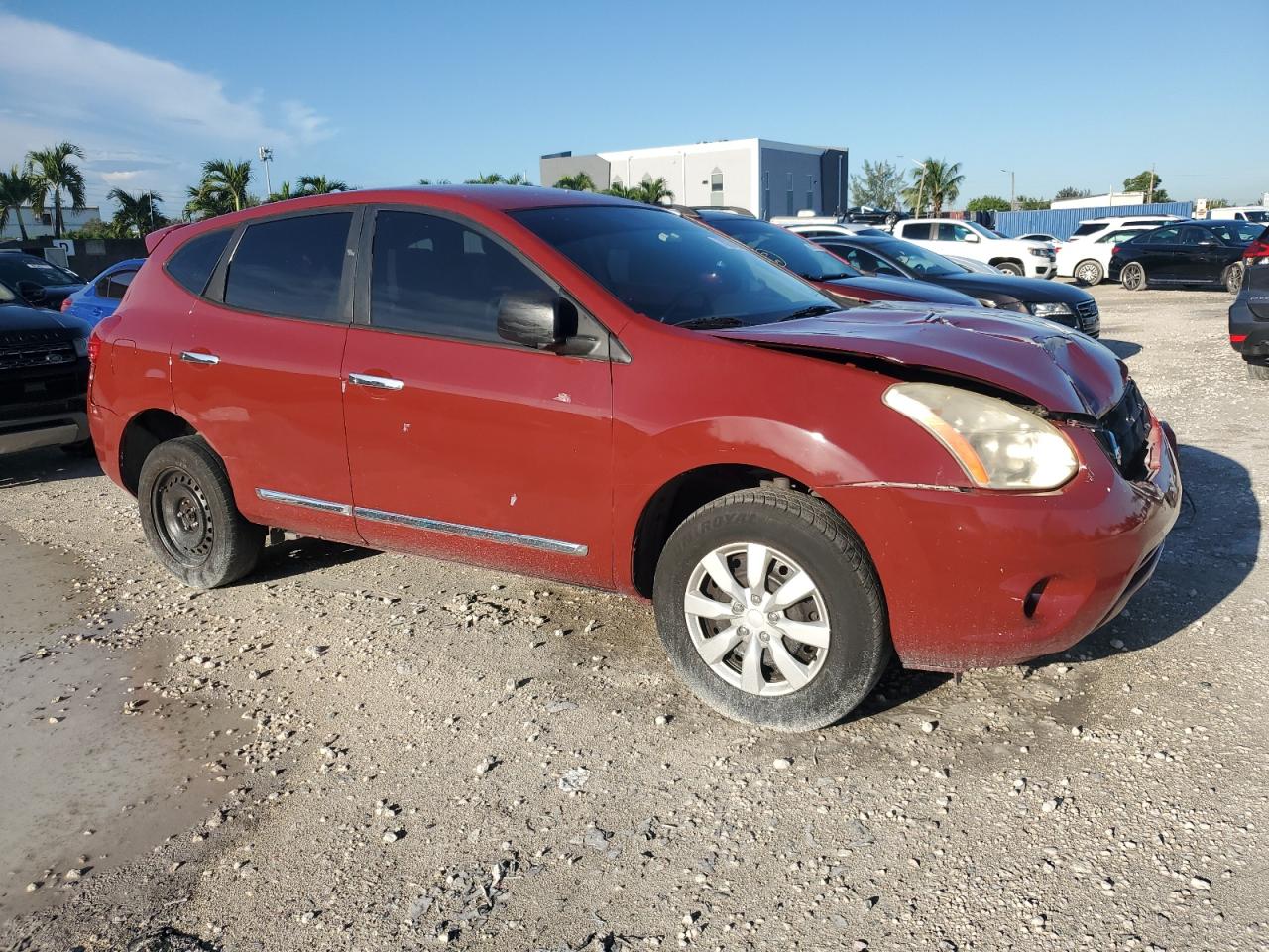 2013 Nissan Rogue S Burgundy vin: JN8AS5MV5DW633358