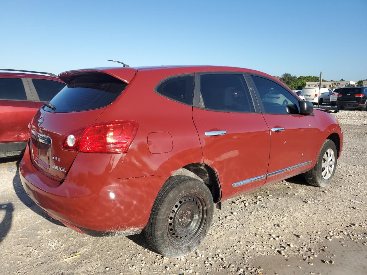 2013 Nissan Rogue S Burgundy vin: JN8AS5MV5DW633358