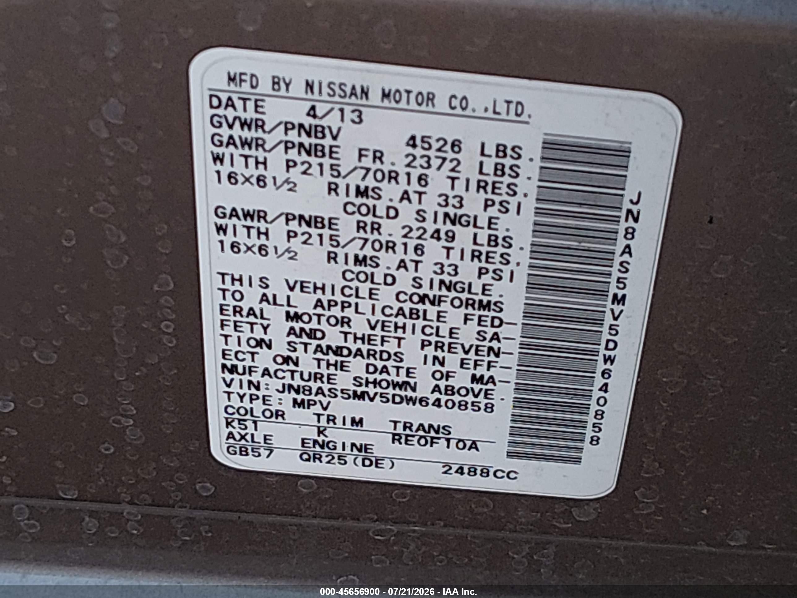 2013 Nissan Rogue S Gray vin: JN8AS5MV5DW640858