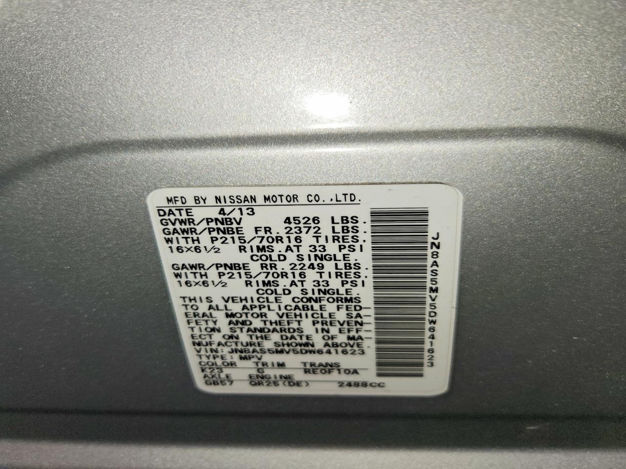 2013 Nissan Rogue S Silver vin: JN8AS5MV5DW641623