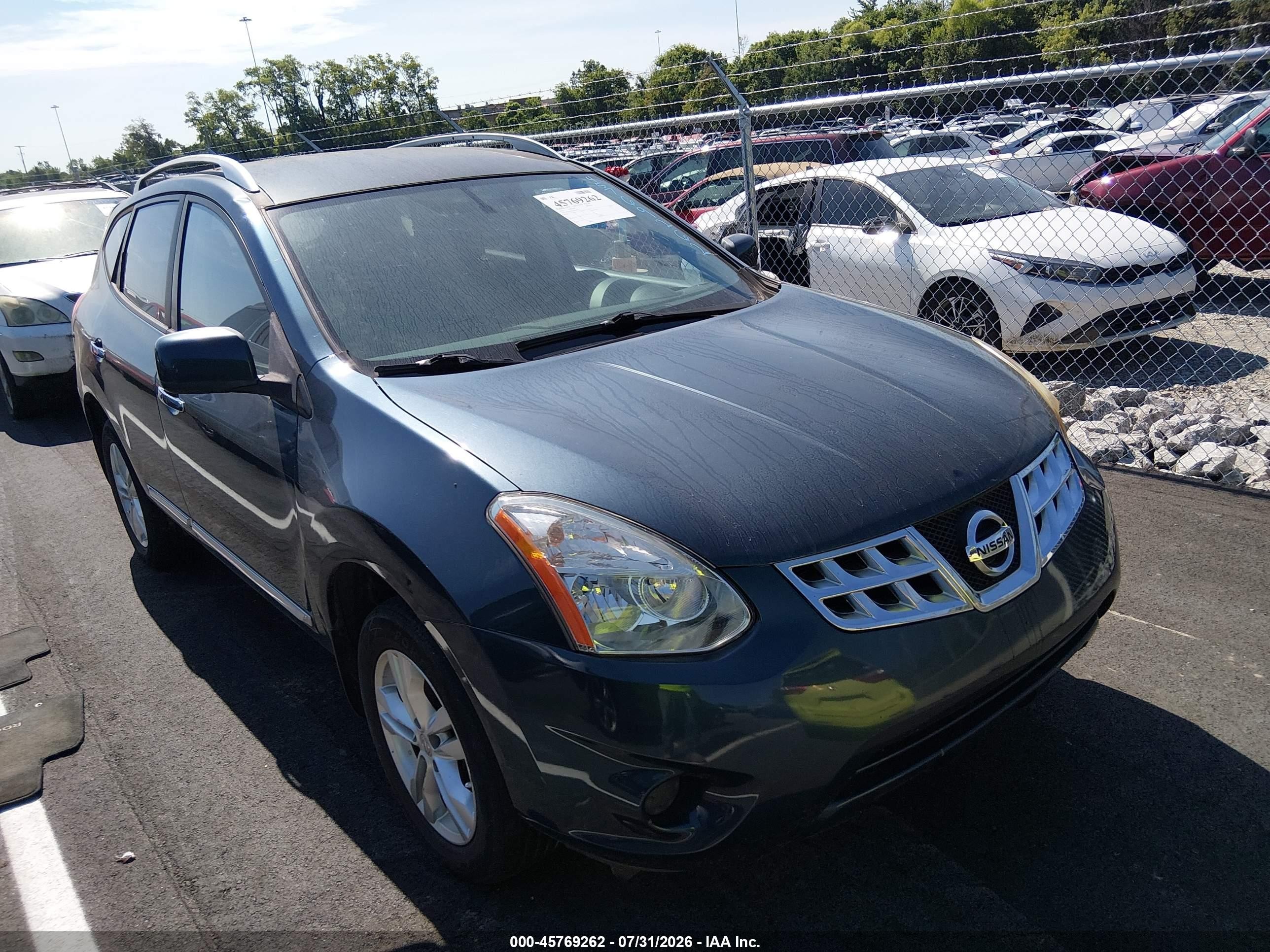 2013 Nissan Rogue Sv Blue vin: JN8AS5MV5DW648779