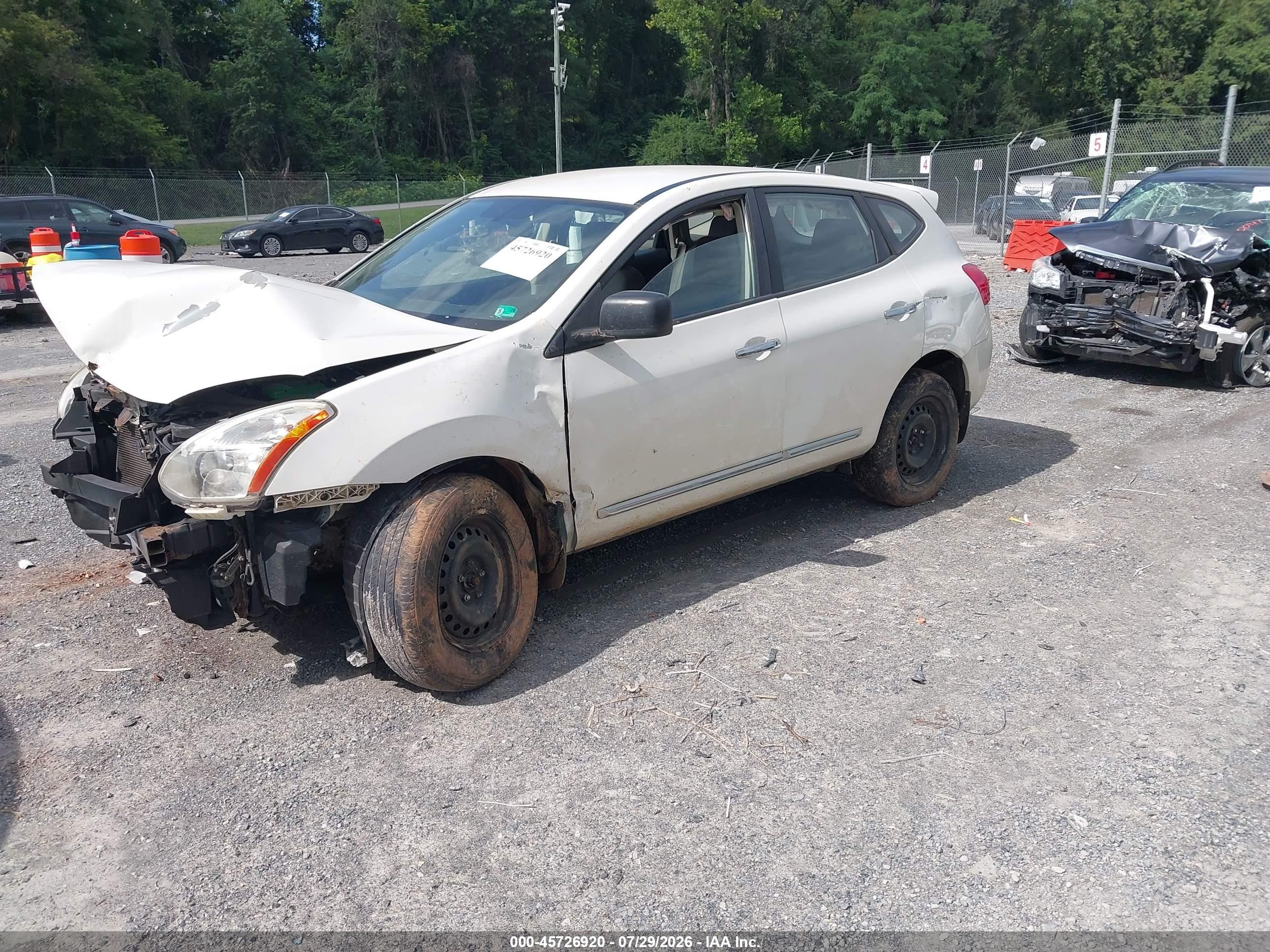 2013 Nissan Rogue S Белый vin: JN8AS5MV5DW649415