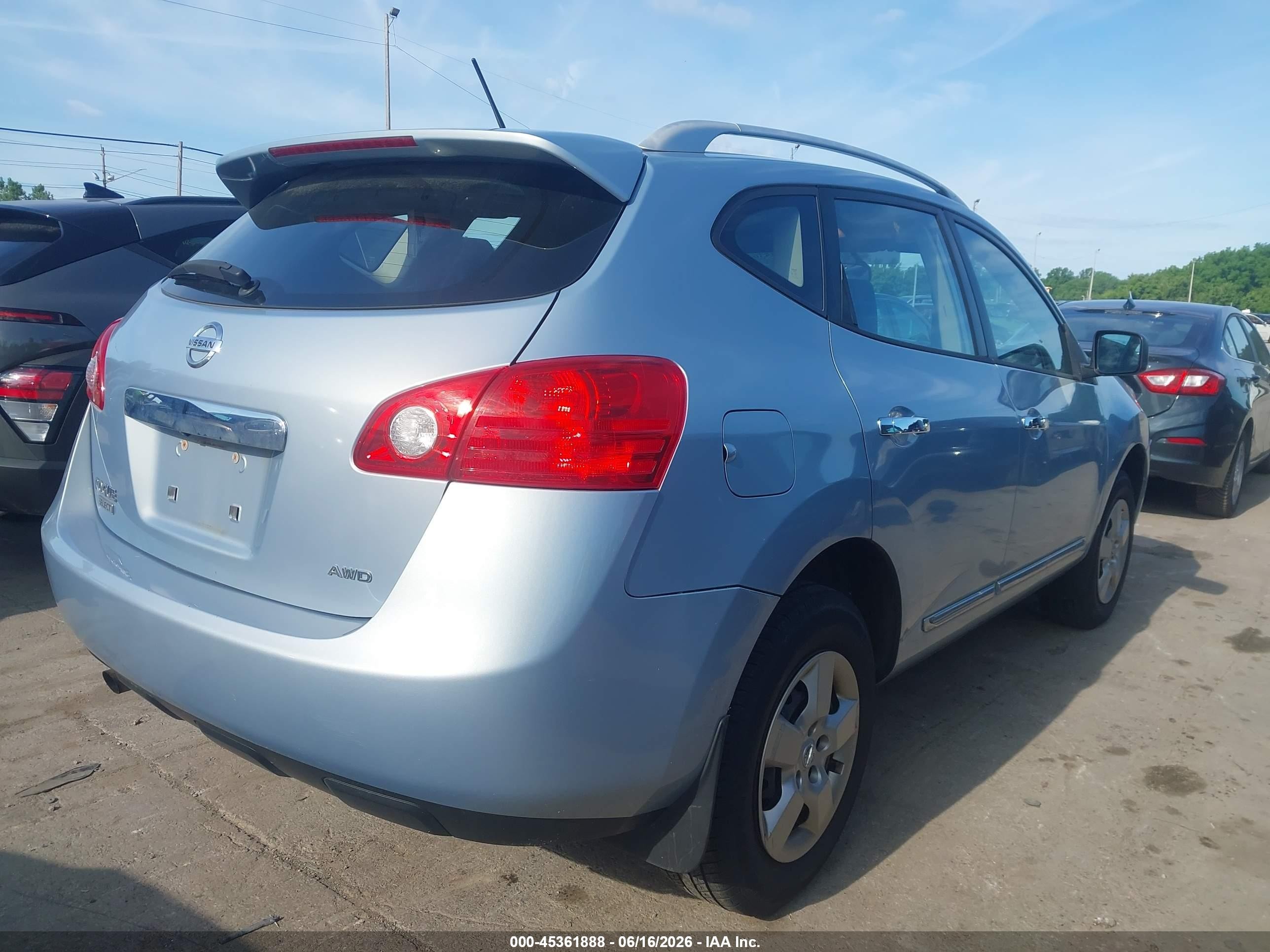 2014 Nissan Rogue Select S Light Blue vin: JN8AS5MV5EW200530