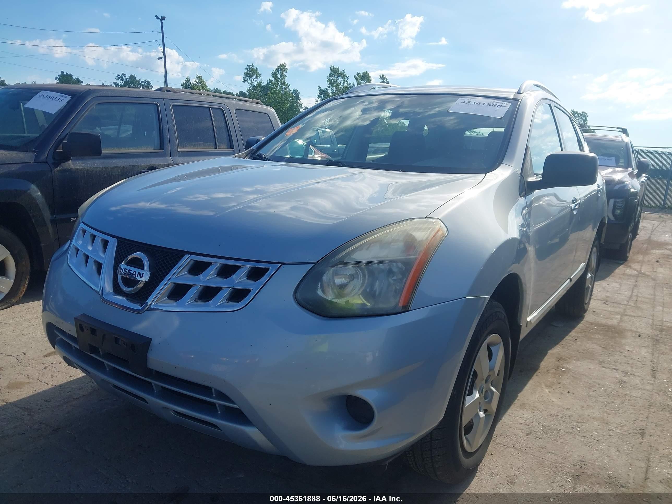 2014 Nissan Rogue Select S Light Blue vin: JN8AS5MV5EW200530