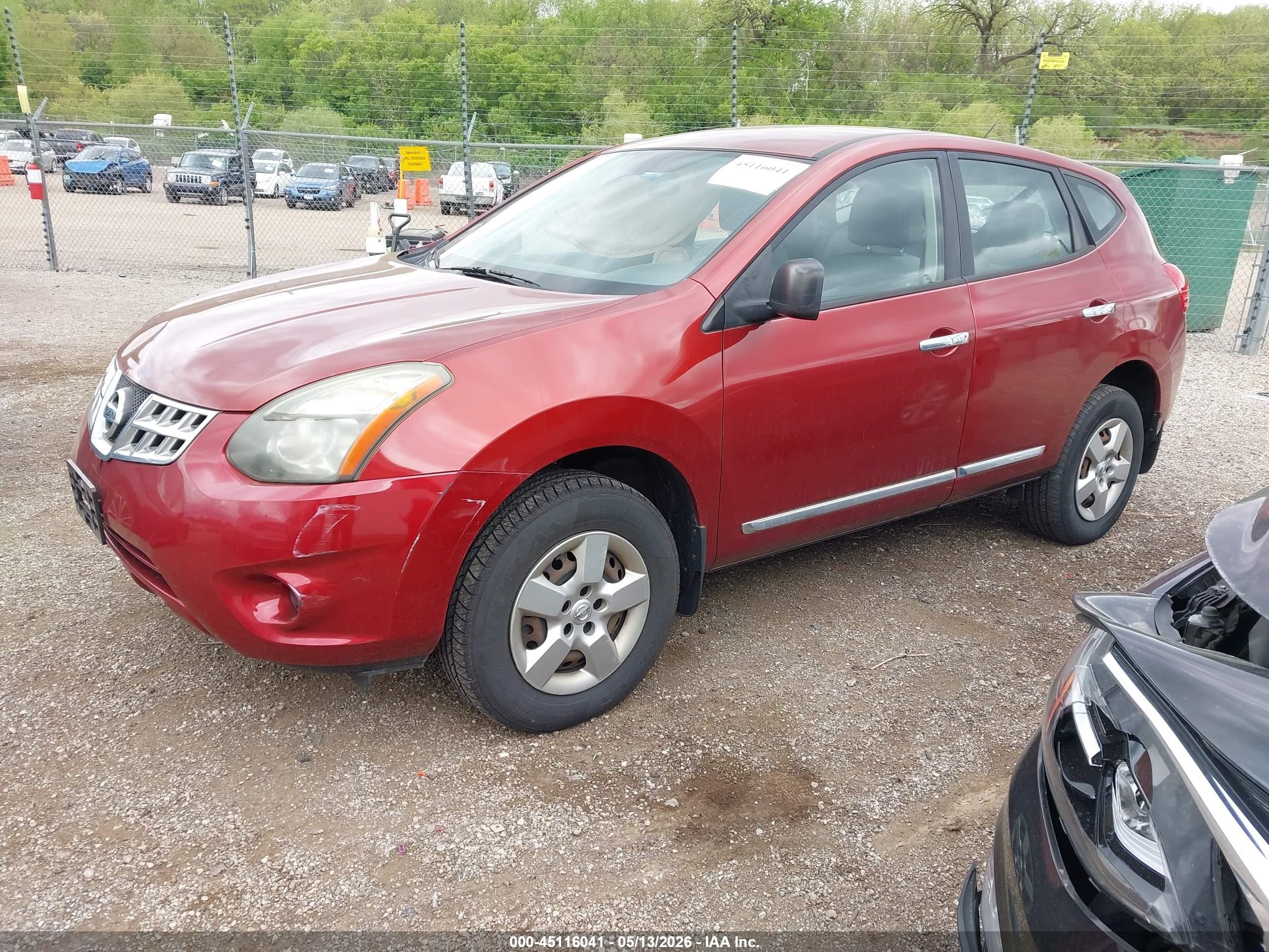 2014 Nissan Rogue Select S Red vin: JN8AS5MV5EW700588