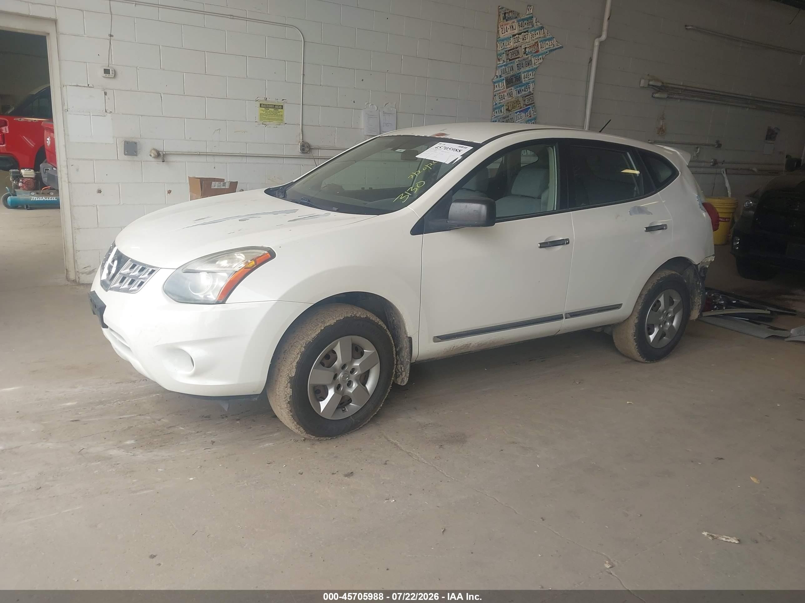 2015 Nissan Rogue Select S White vin: JN8AS5MV5FW751638
