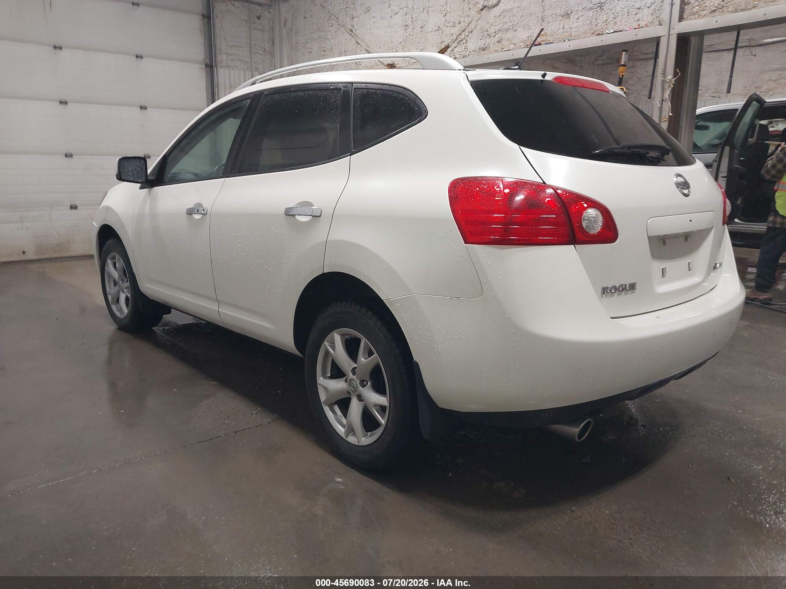 2010 Nissan Rogue Sl White vin: JN8AS5MV6AW104898