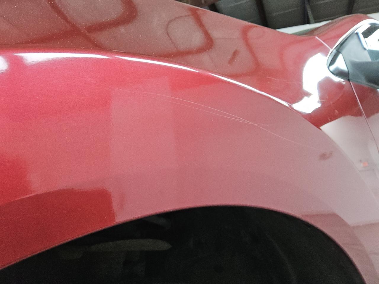 2010 Nissan Rogue S Red vin: JN8AS5MV6AW106831 Damage: Left Front Fender, Heavy Scratch, 1 To 2 Inches