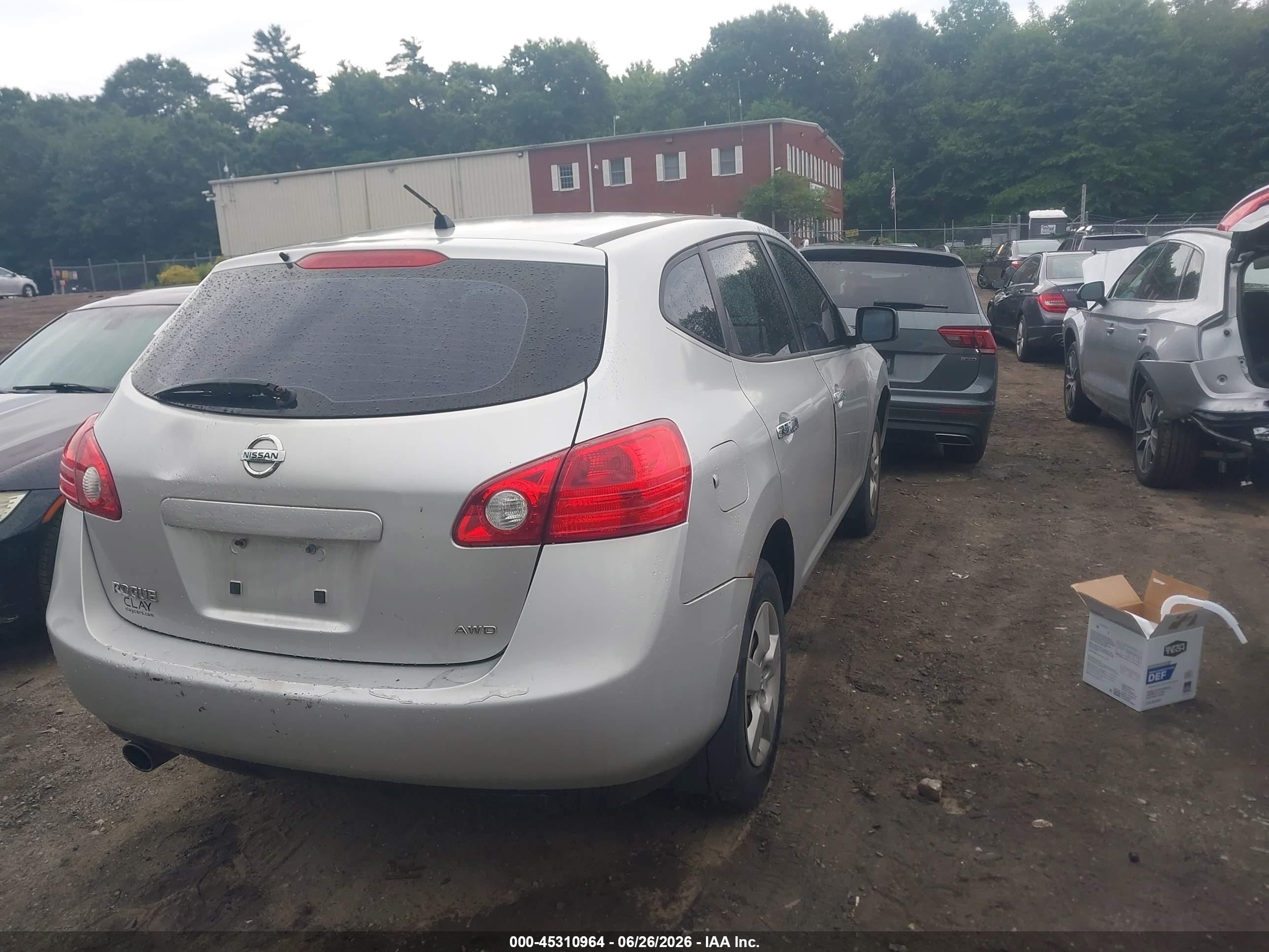 2010 Nissan Rogue S Silver vin: JN8AS5MV6AW111107