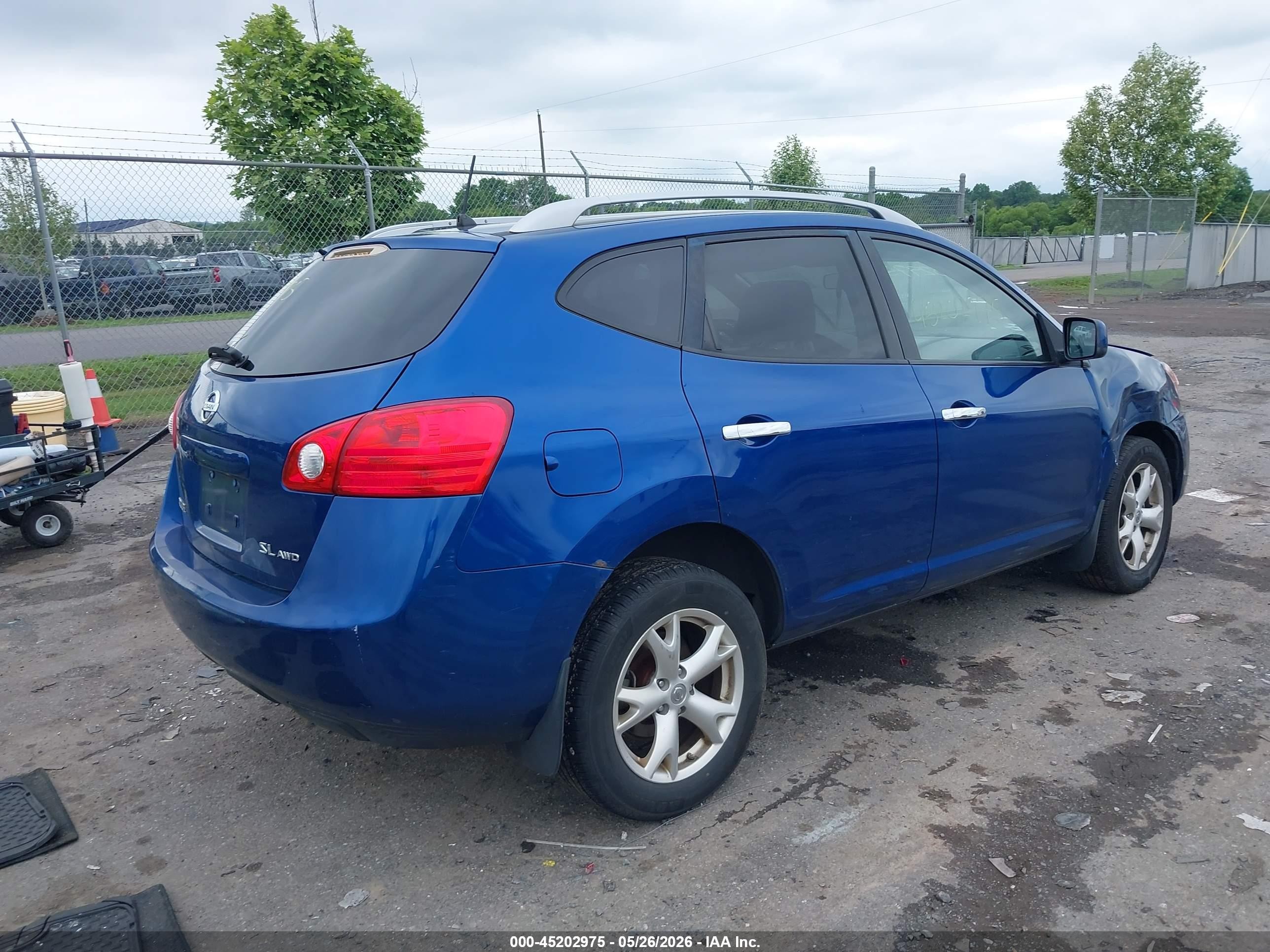 2010 Nissan Rogue Sl Blue vin: JN8AS5MV6AW112080