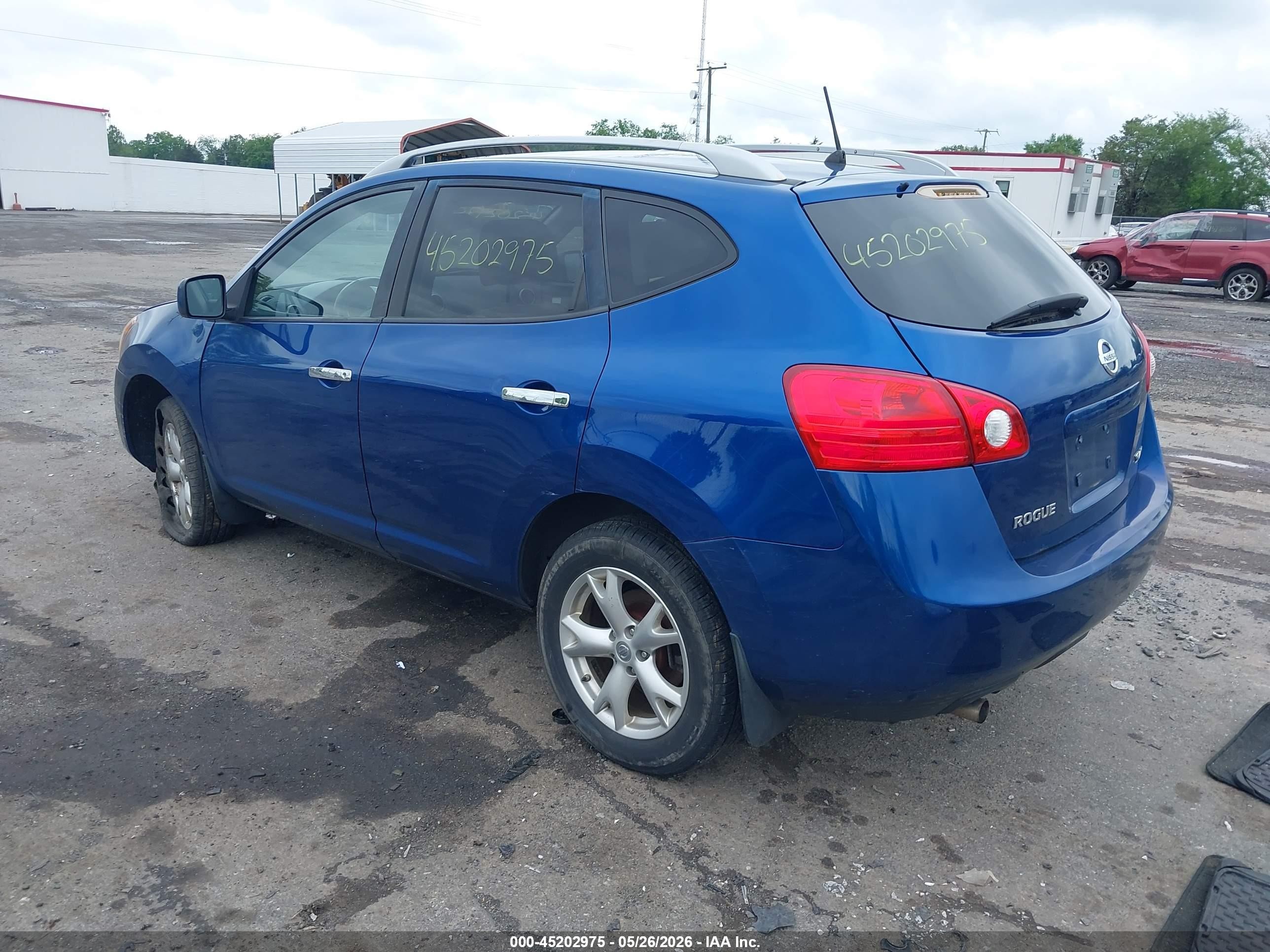 2010 Nissan Rogue Sl Blue vin: JN8AS5MV6AW112080