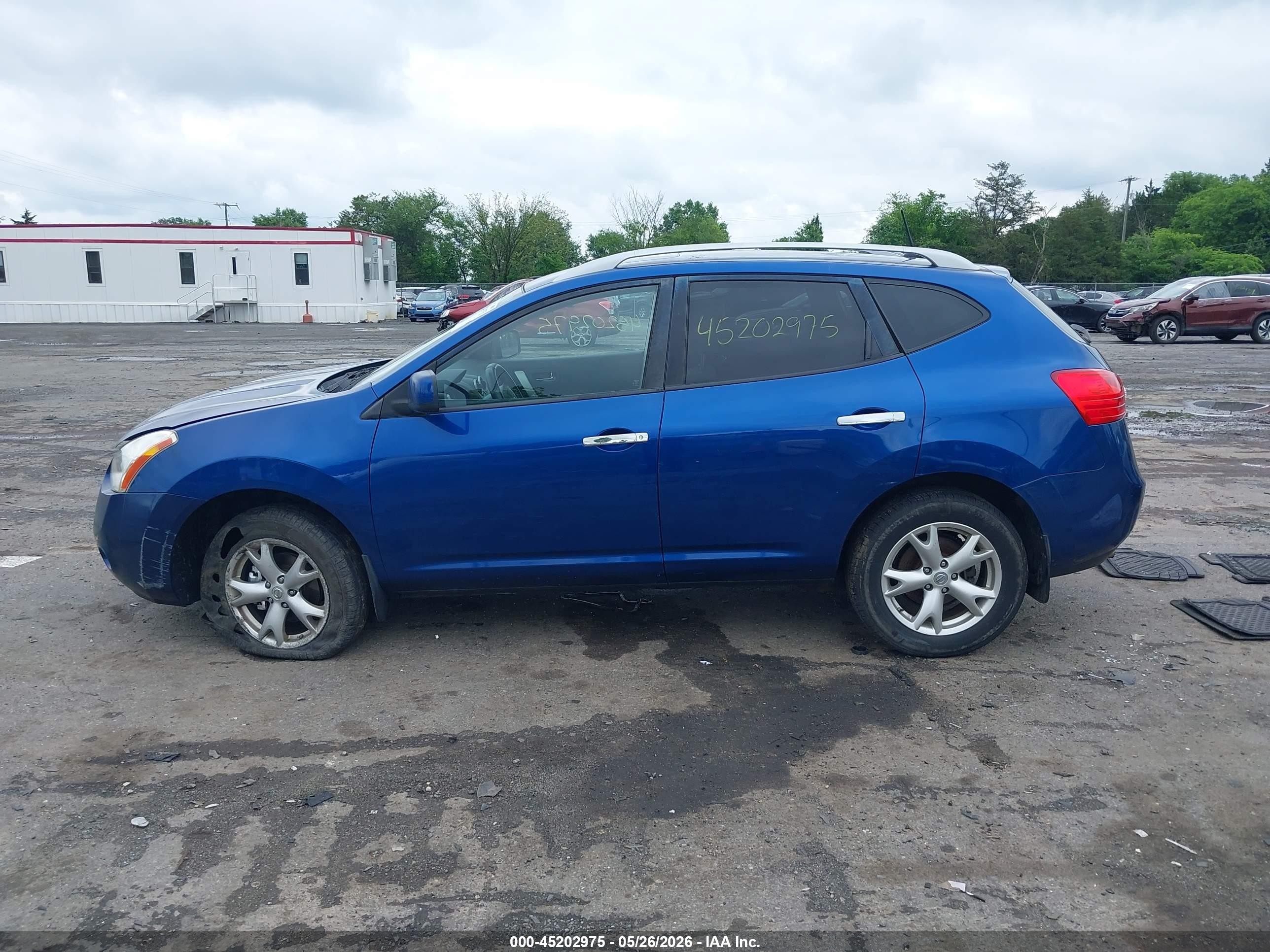 2010 Nissan Rogue Sl Blue vin: JN8AS5MV6AW112080