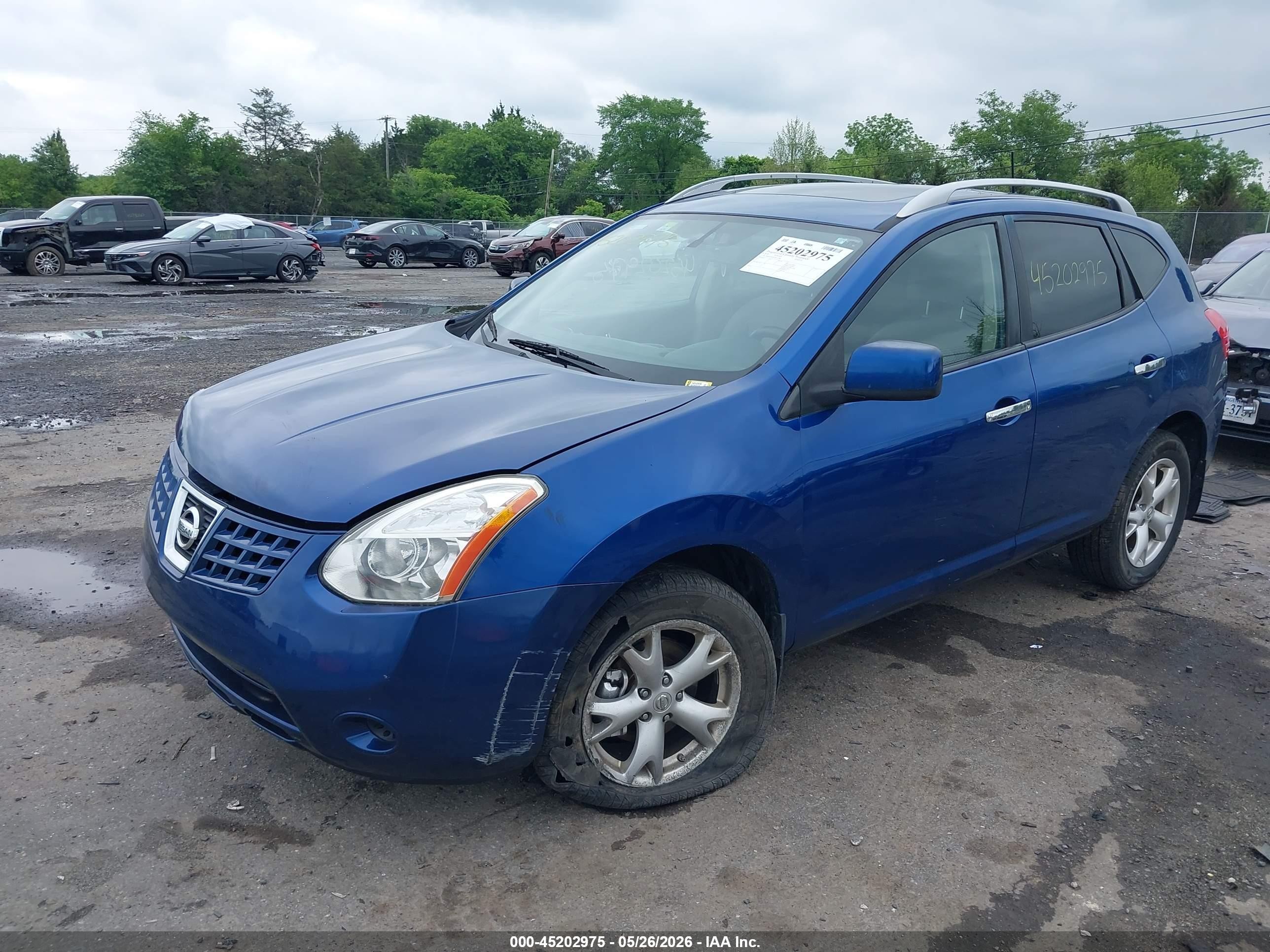 2010 Nissan Rogue Sl Blue vin: JN8AS5MV6AW112080